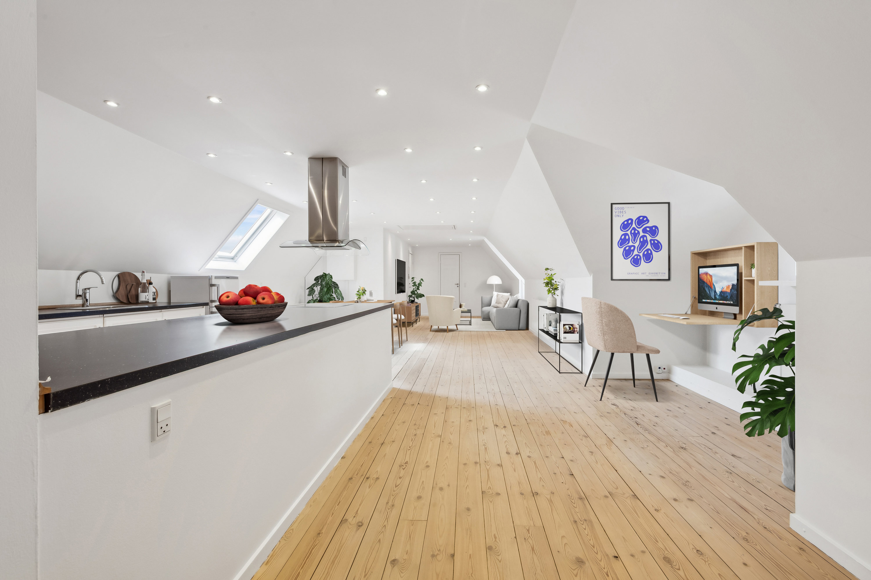 Fremhævet køkken alrum billede i fuldskærmstilstand. Billede af Stengade 48D, 2., 3000 Helsingør