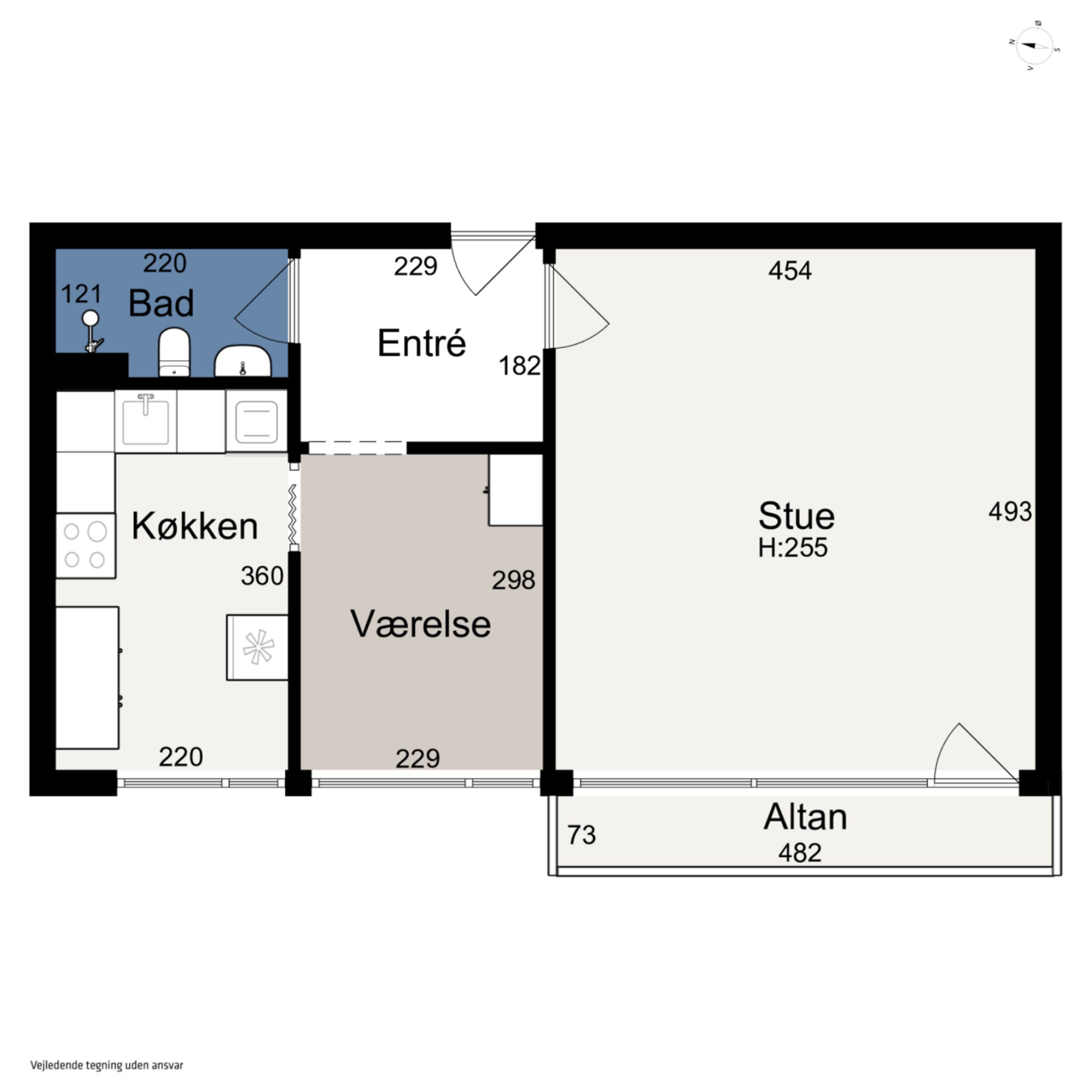 Plantegninger billede af Grøndalsvej 44, 1. th., 8260 Viby J
