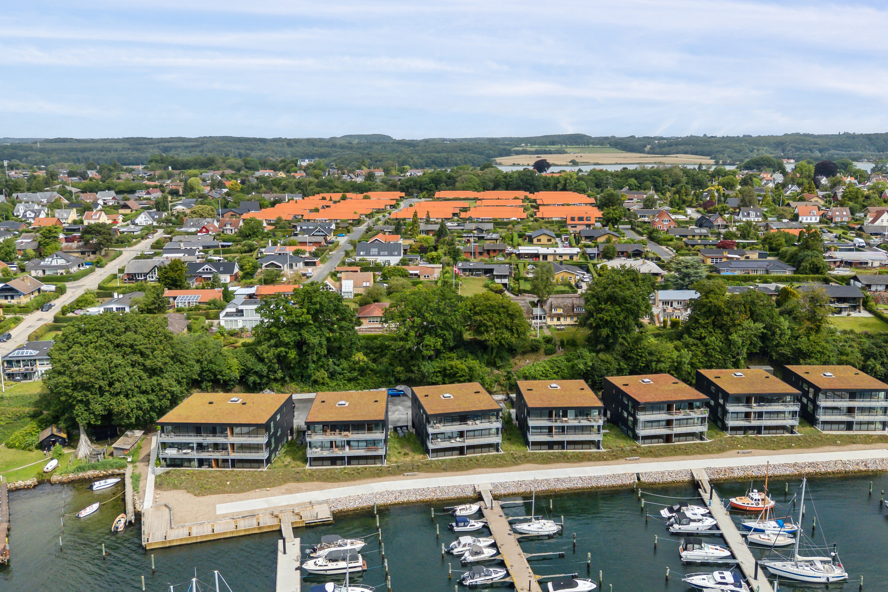Fremhævet luftfoto billede i fuldskærmstilstand. Billede af Baldersvænget 10, Thurø, 5700 Svendborg