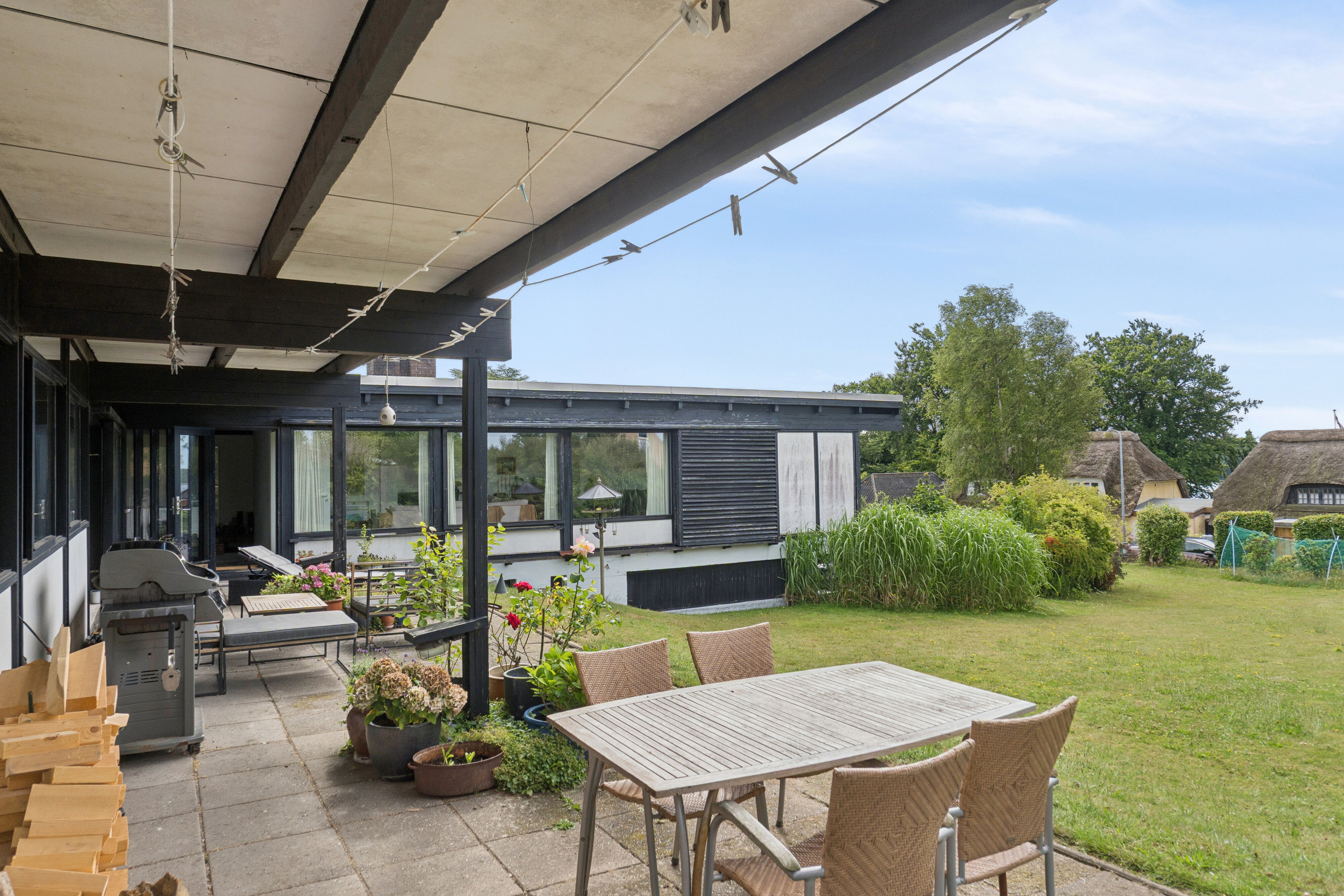 Fremhævet overdækket terrasse billede i fuldskærmstilstand. Billede af Baldersvænget 10, Thurø, 5700 Svendborg