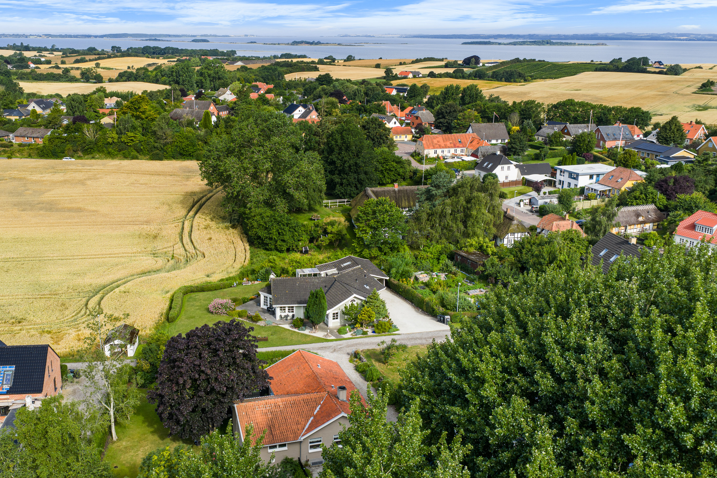Fremhævet luftfoto billede i fuldskærmstilstand. Billede af Tygsbjergvej 3, Horne, 5600 Faaborg