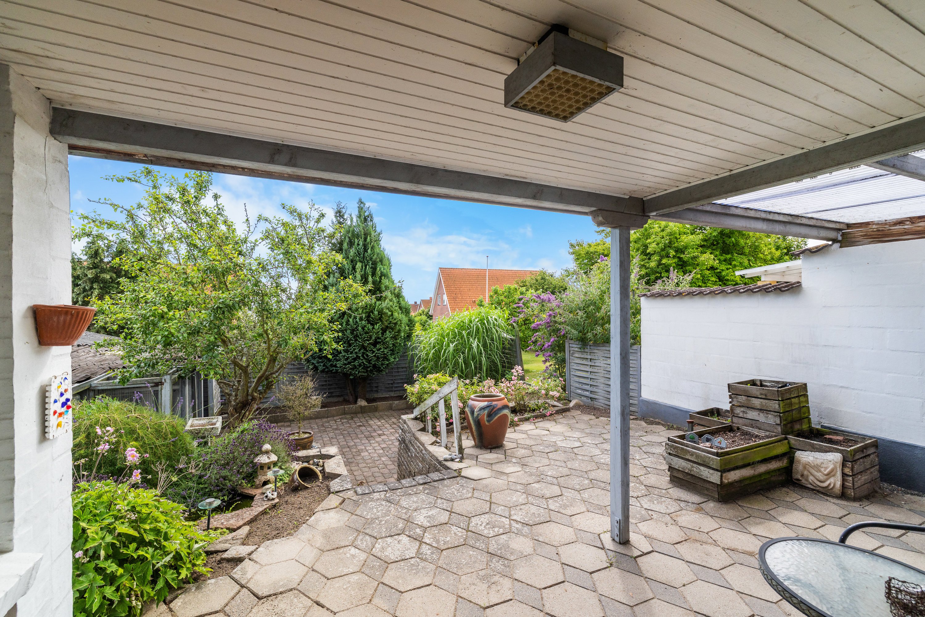 Fremhævet overdækket terrasse billede i fuldskærmstilstand. Billede af Brevikvej 9, 5600 Faaborg