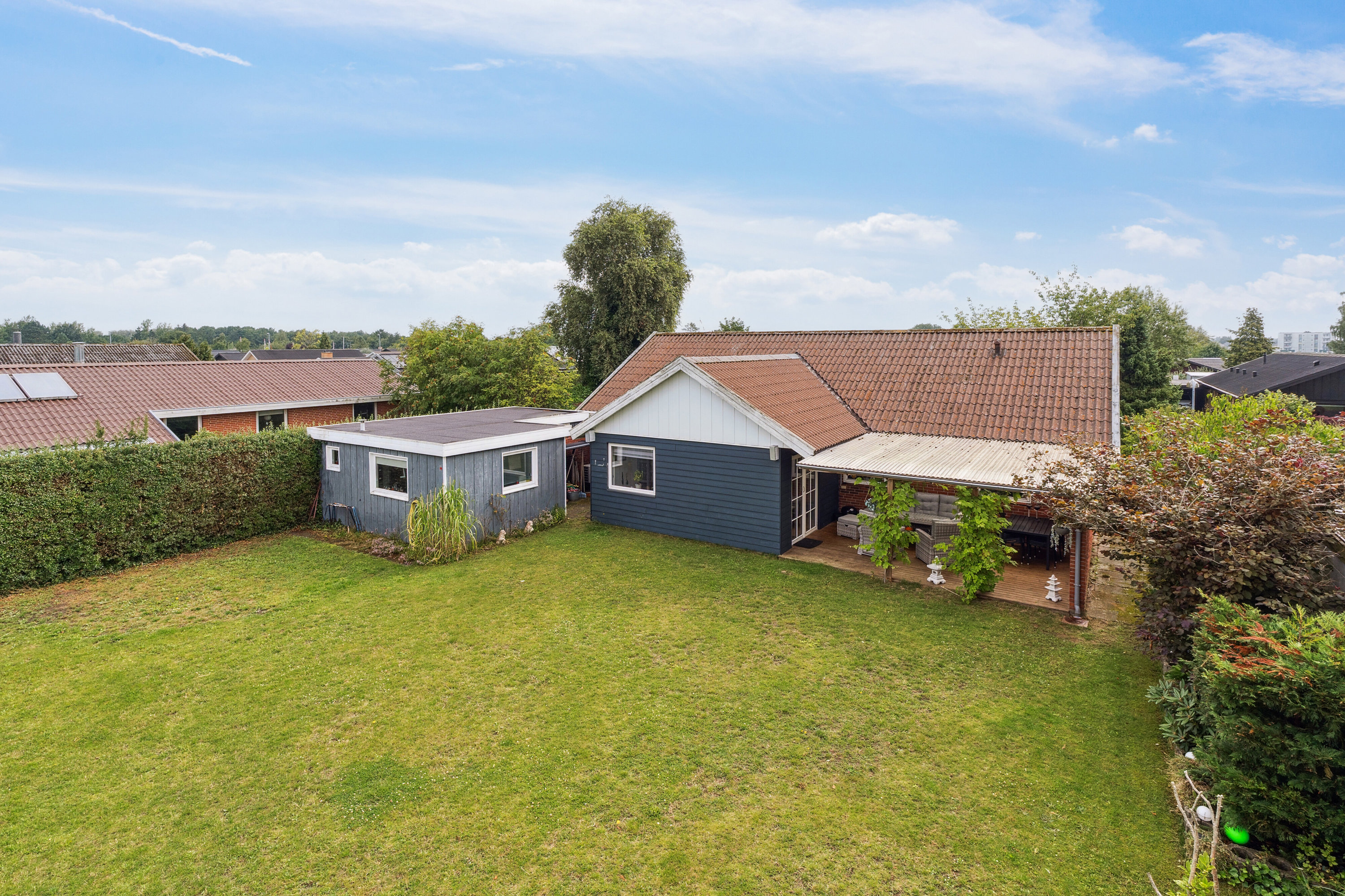 Fremhævet set fra haven billede i fuldskærmstilstand. Billede af Gokstadvej 16, 3650 Ølstykke