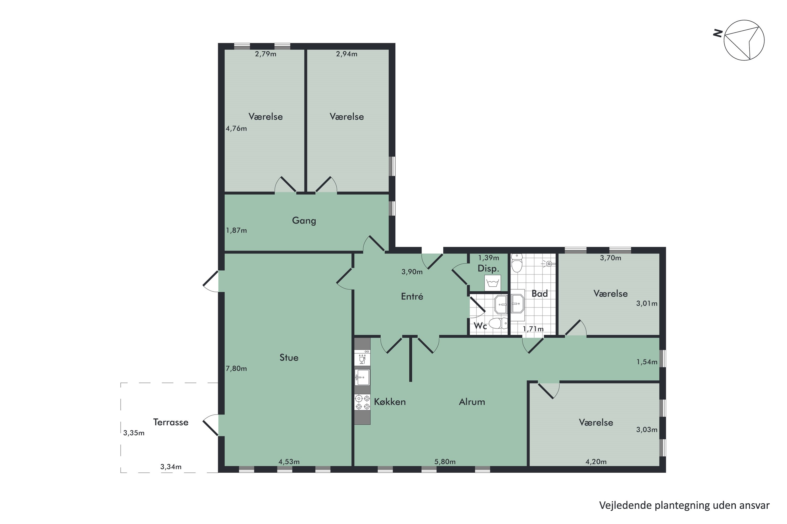 Plantegninger billede af Jernbanegade 16, 9610 Nørager