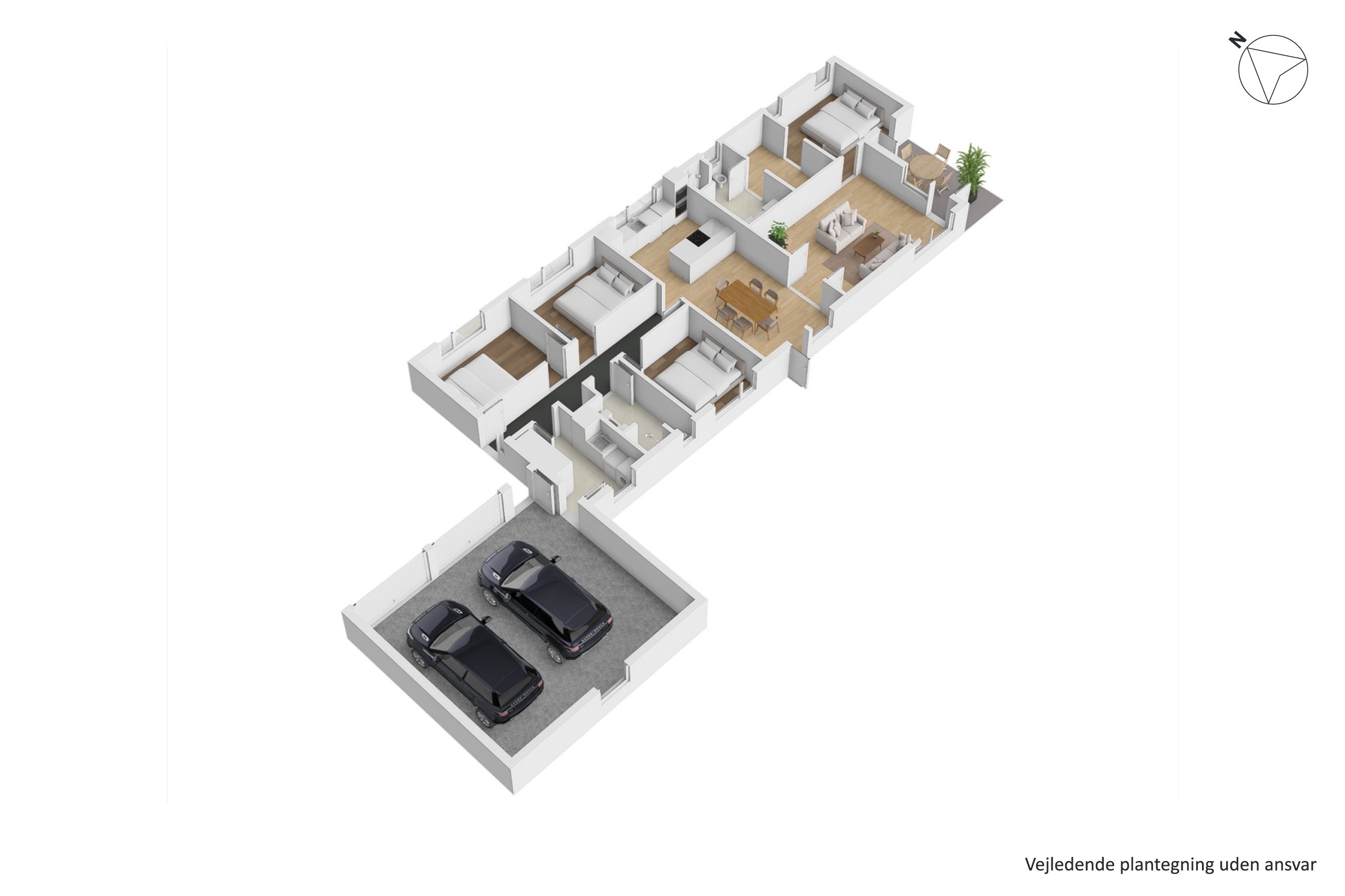 Plantegninger billede af Korslystvej 5, Norring, 8382 Hinnerup