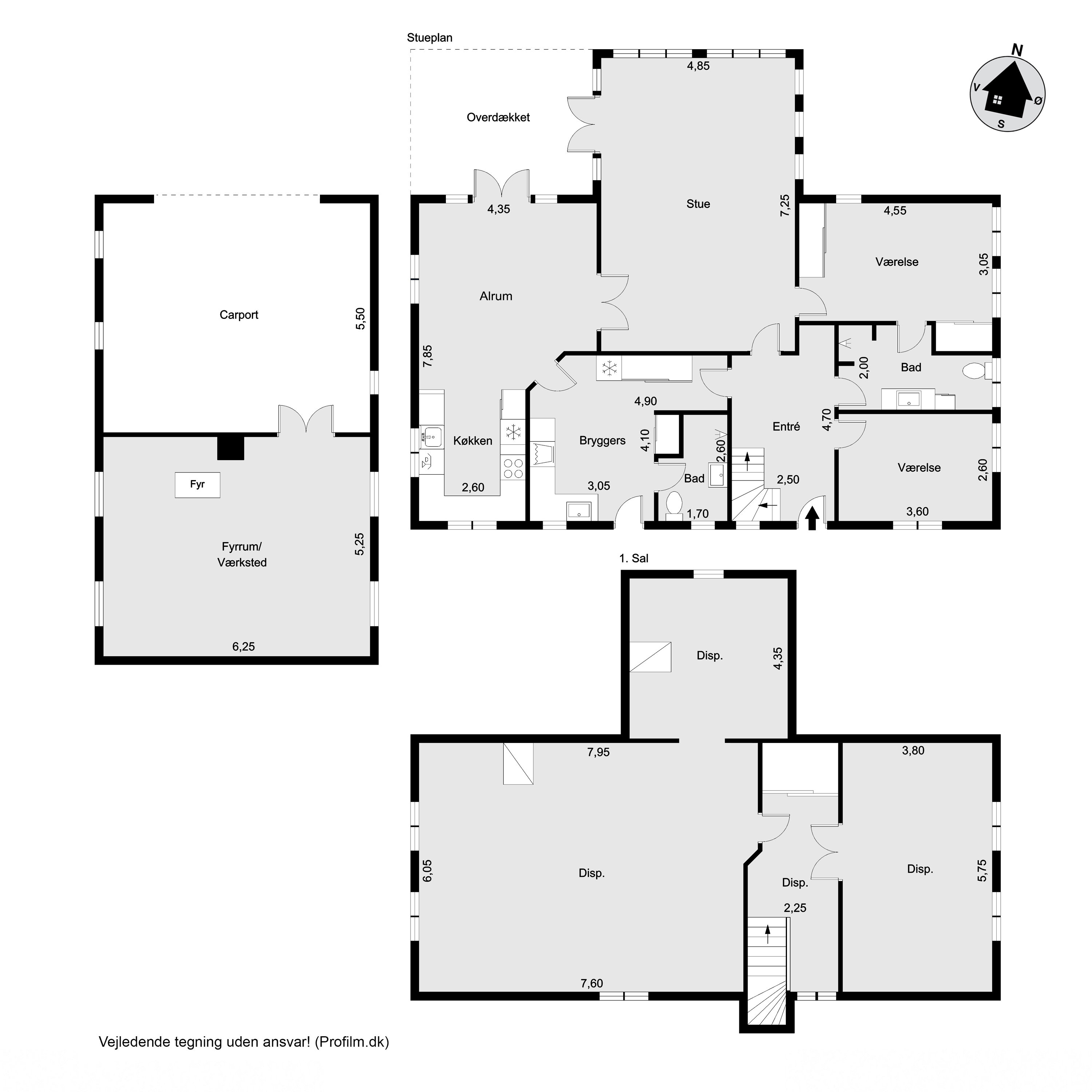 Plantegninger billede af Bygaden 16B, Lille Rørbæk, 3600 Frederikssund
