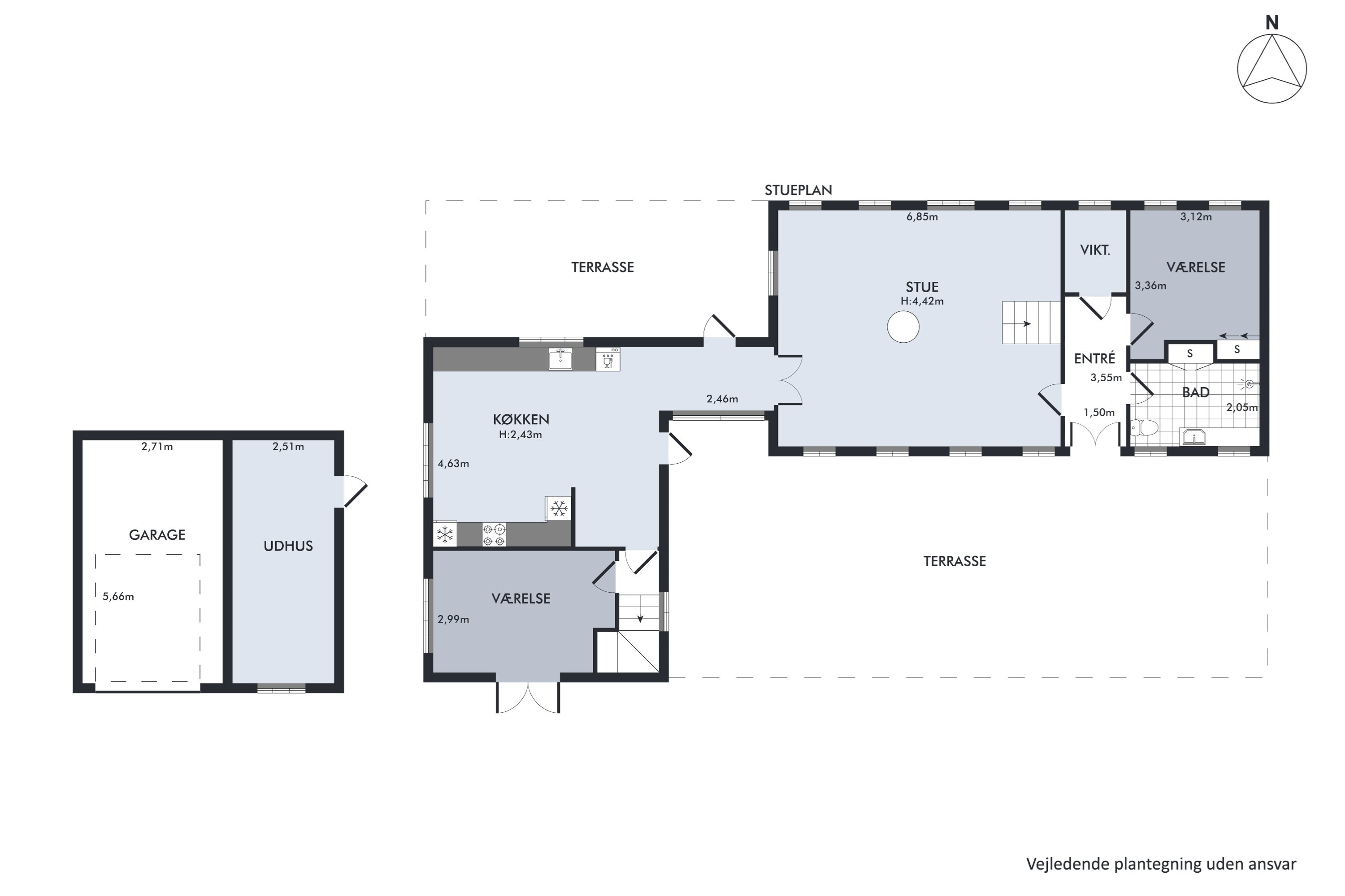 Plantegninger billede af Borrevej 9, 8850 Bjerringbro