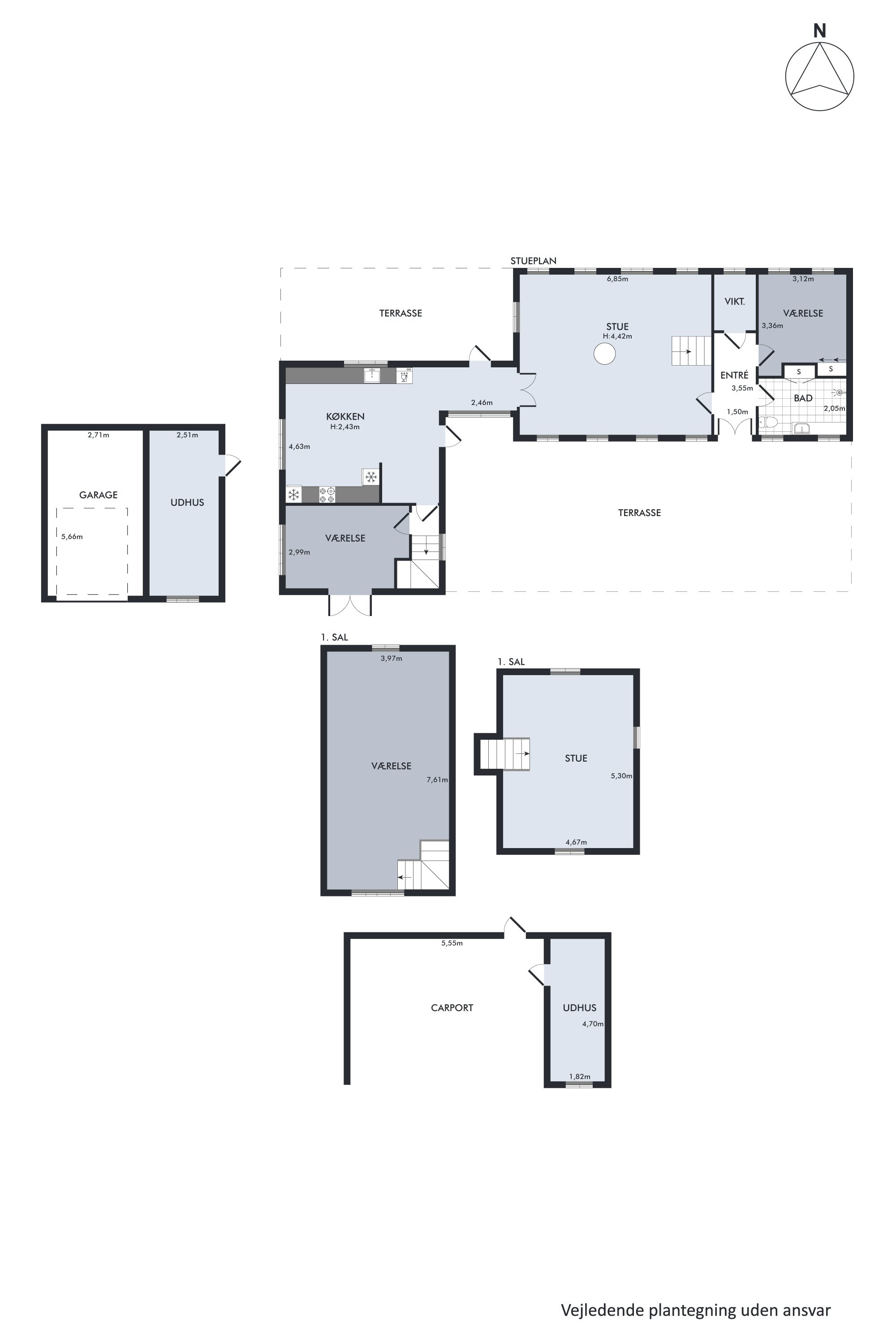 Plantegninger billede af Borrevej 9, 8850 Bjerringbro