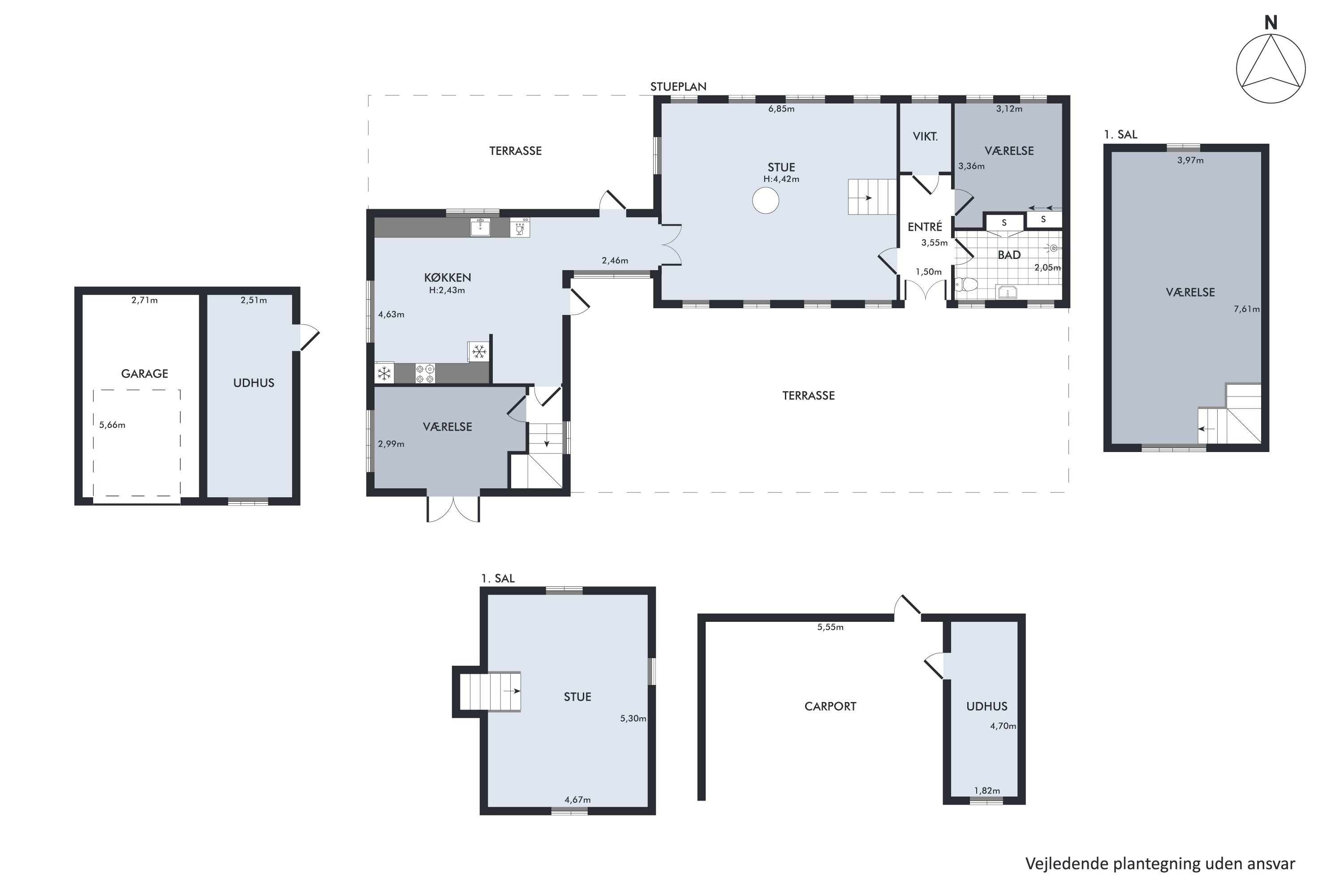 Plantegninger billede af Borrevej 9, 8850 Bjerringbro
