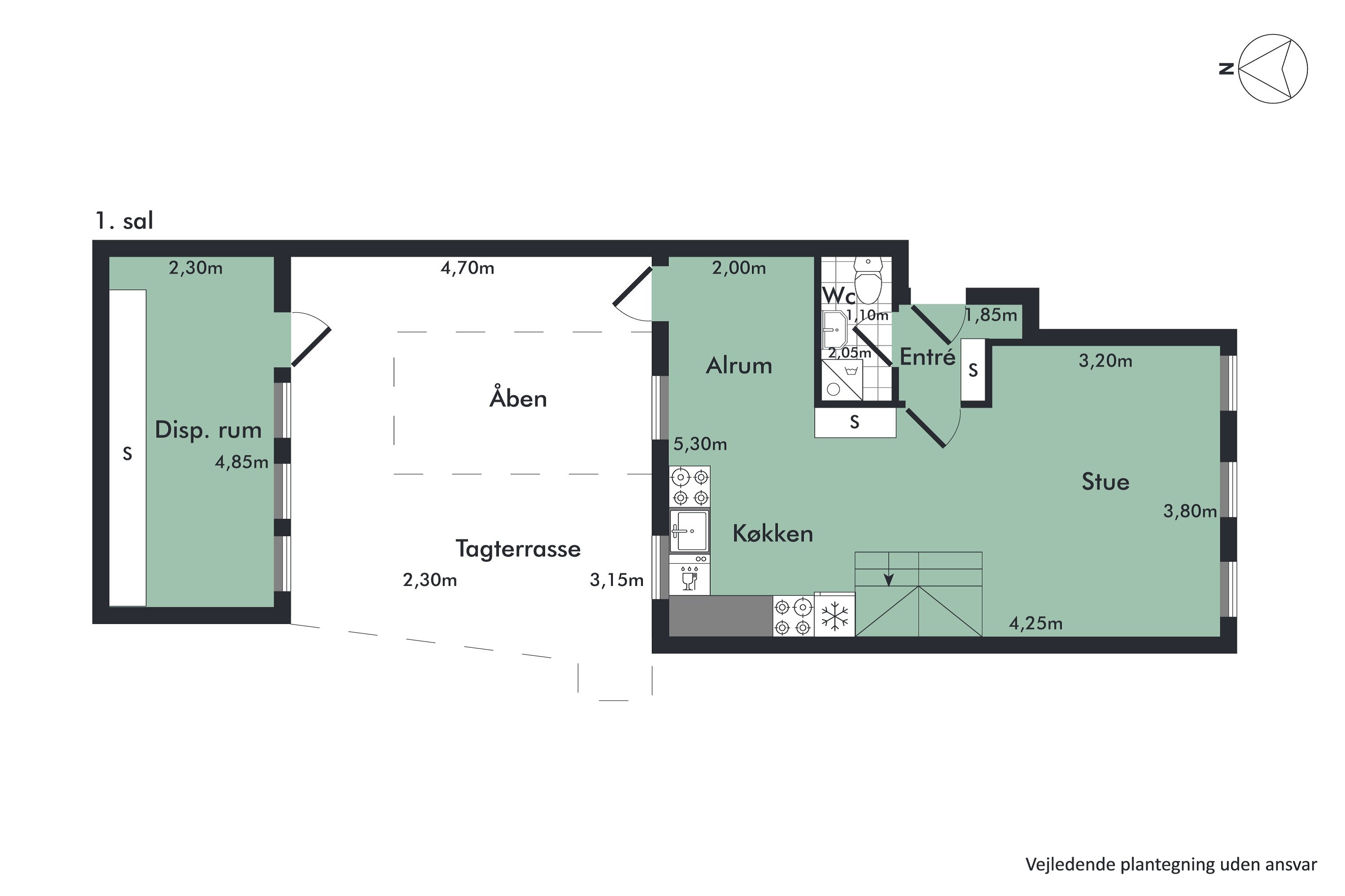 Plantegninger billede af Brandstrupsgade 5, 1., 9000 Aalborg