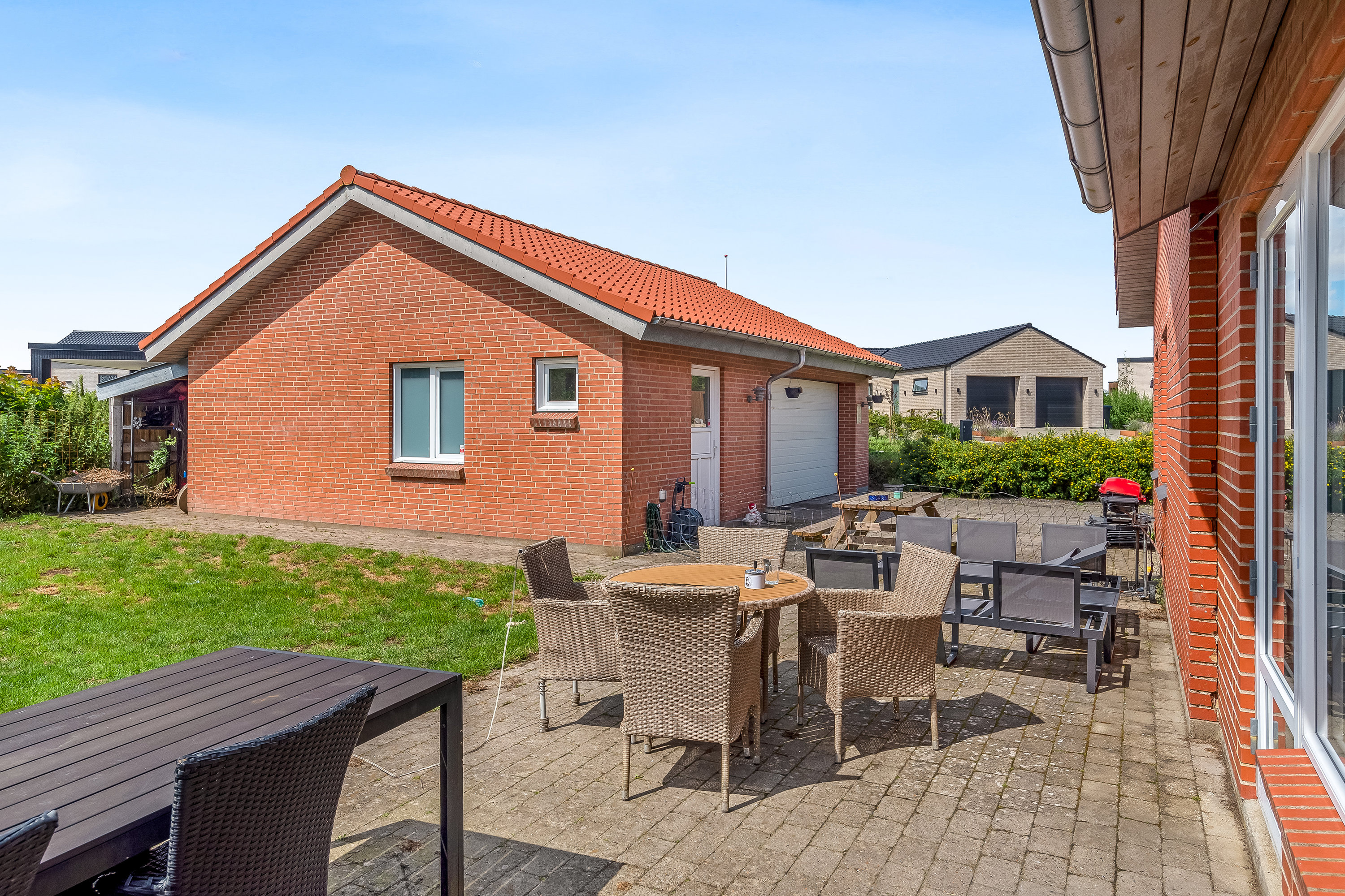 Fremhævet terrasse billede i fuldskærmstilstand. Billede af Mejrup Skolevej 27, Mejrup, 7500 Holstebro