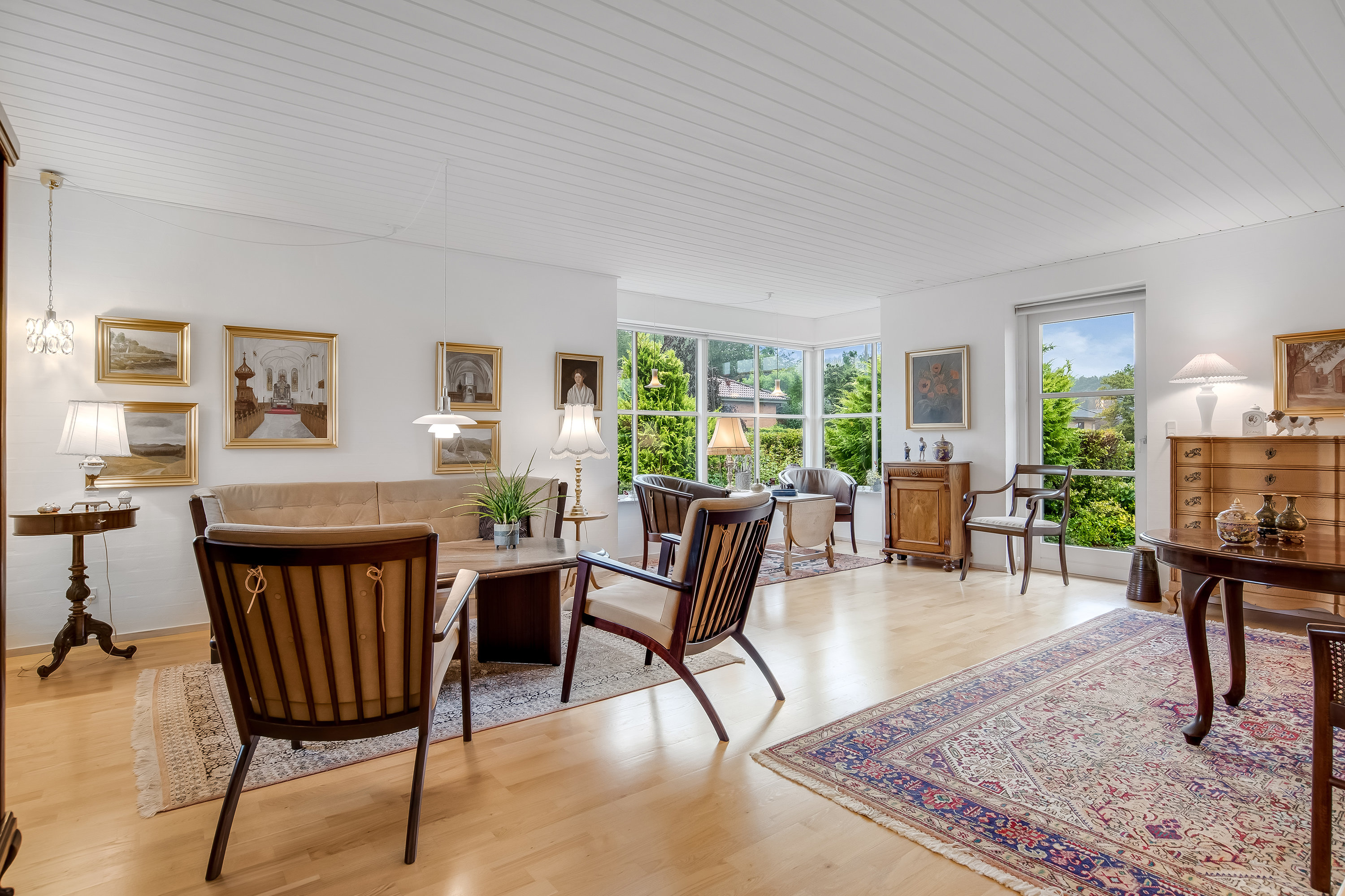 Fremhævet stue billede i fuldskærmstilstand. Billede af Kirketoft 72, Asp, 7600 Struer