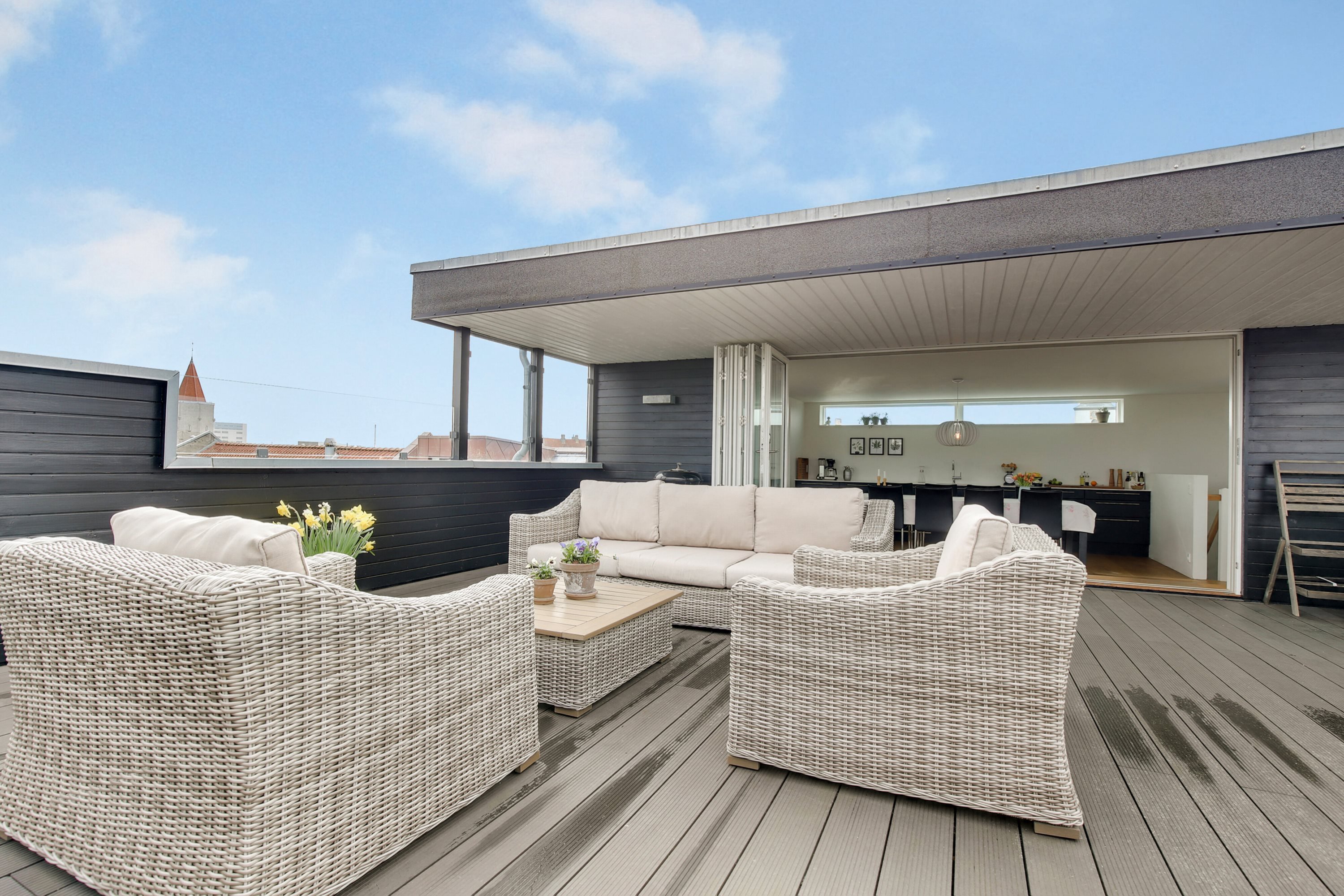 Fremhævet tagterrasse billede i fuldskærmstilstand. Billede af Bispensgade 16, 3. tv., 9000 Aalborg