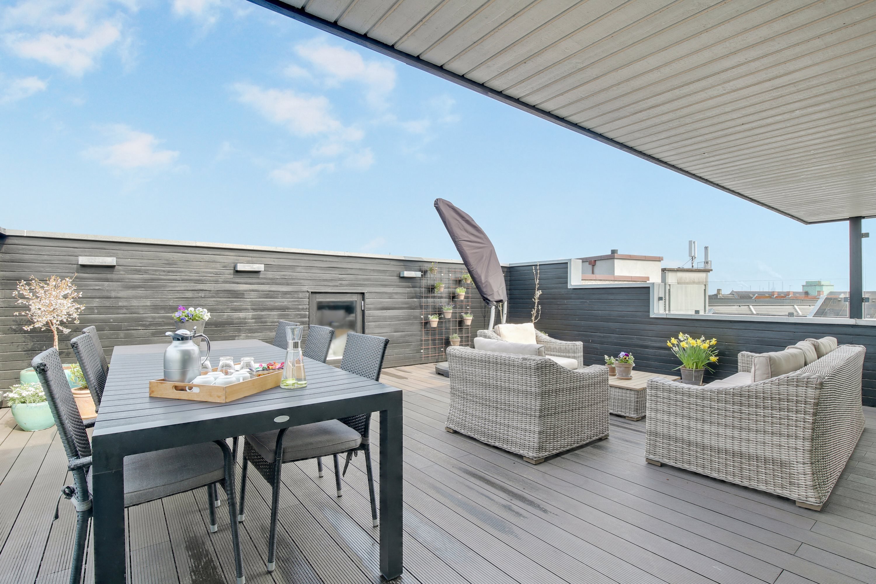 Fremhævet tagterrasse billede i fuldskærmstilstand. Billede af Bispensgade 16, 3. tv., 9000 Aalborg