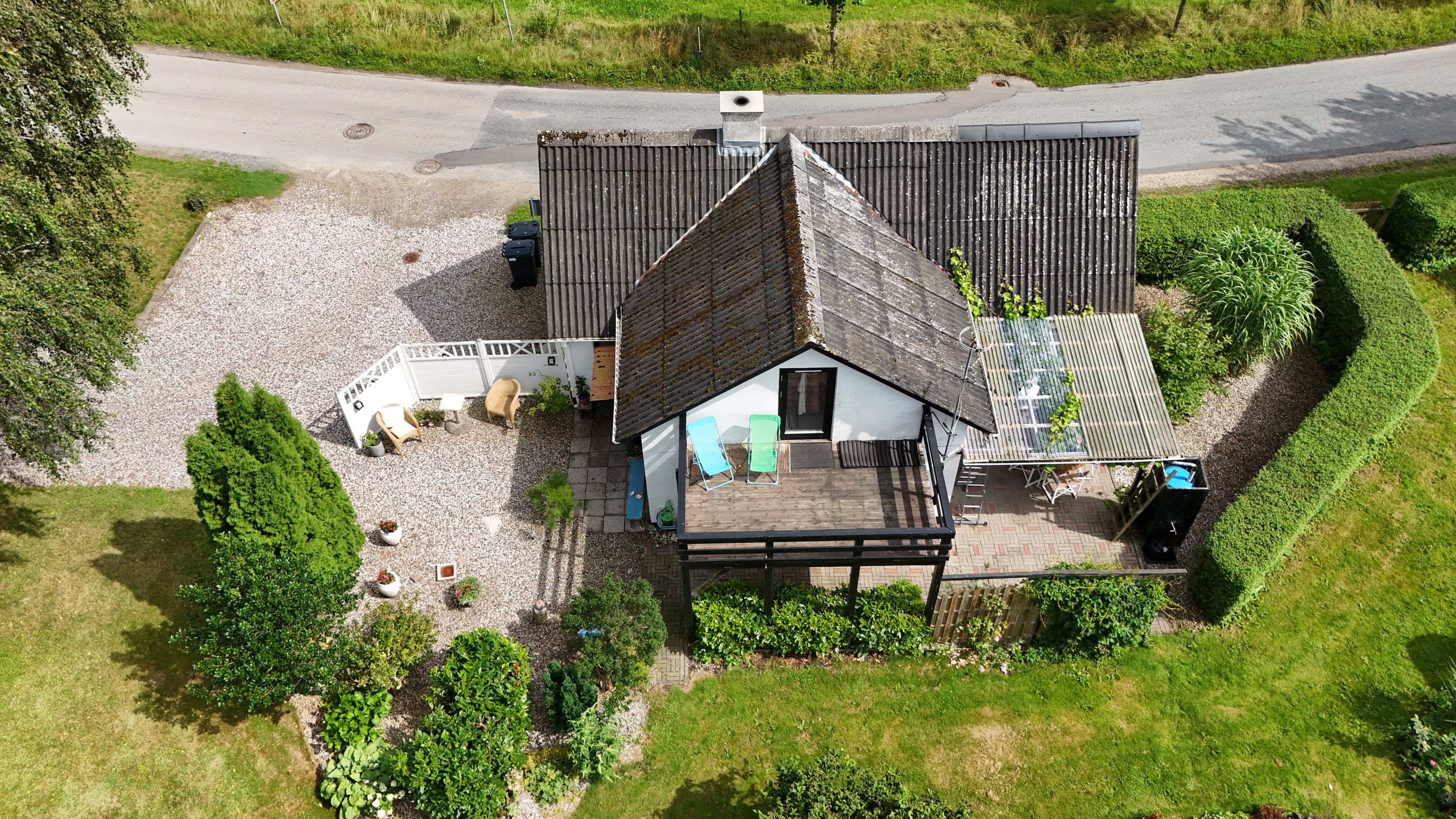 Fremhævet dronefoto billede i fuldskærmstilstand. Billede af Lindumvej 6, Hvornum, 9500 Hobro