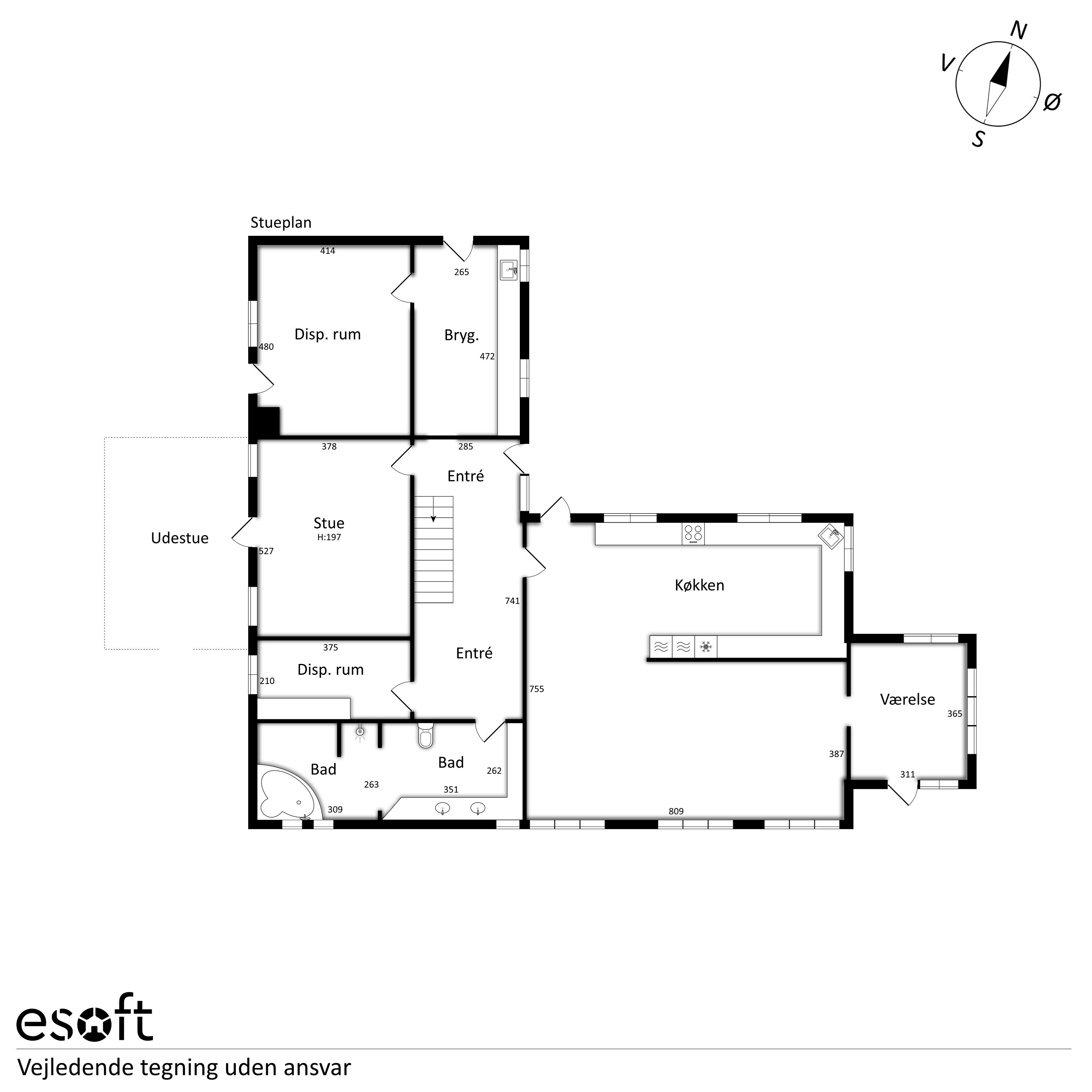 Plantegninger billede af Slotsvej 5, 8860 Ulstrup