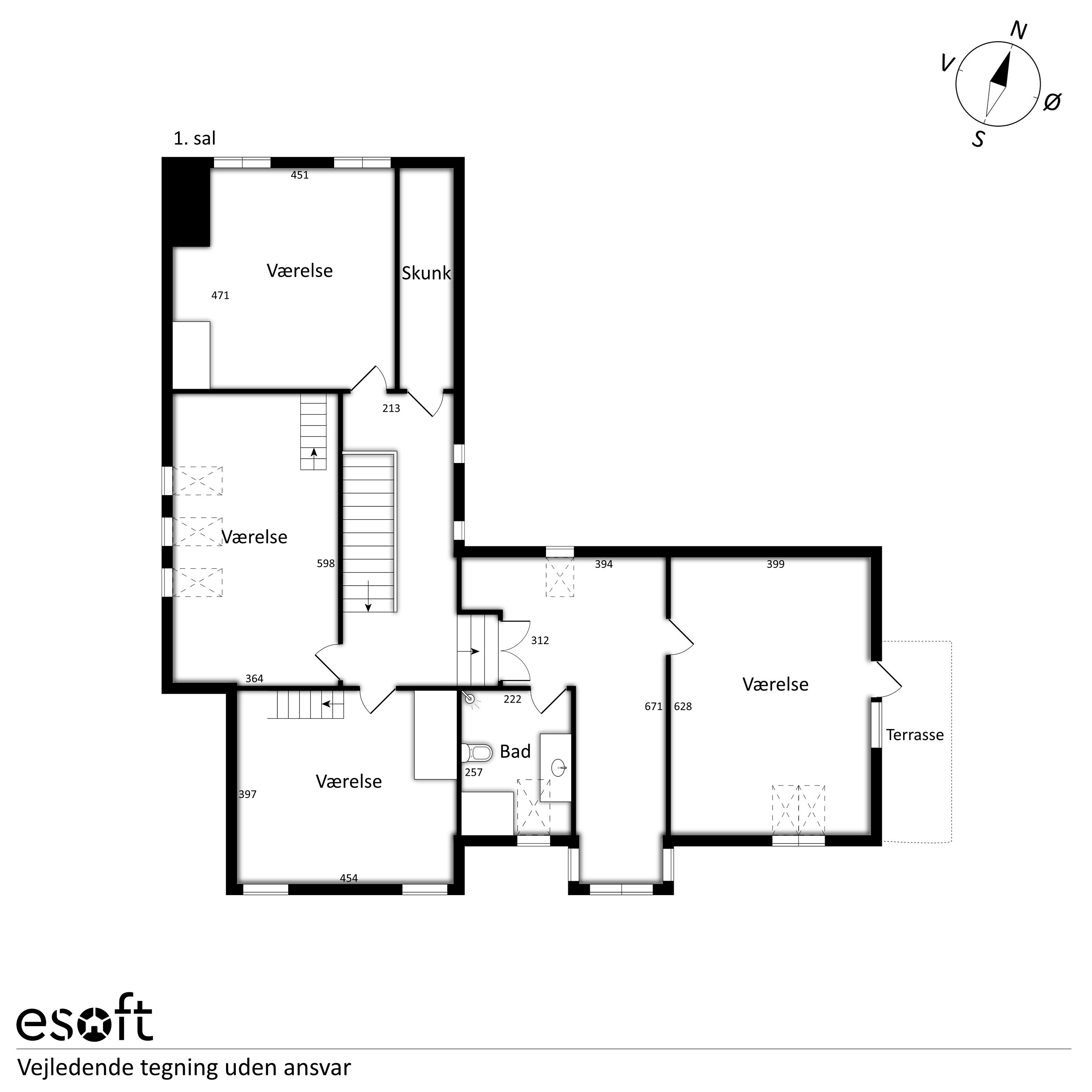 Plantegninger billede af Slotsvej 5, 8860 Ulstrup