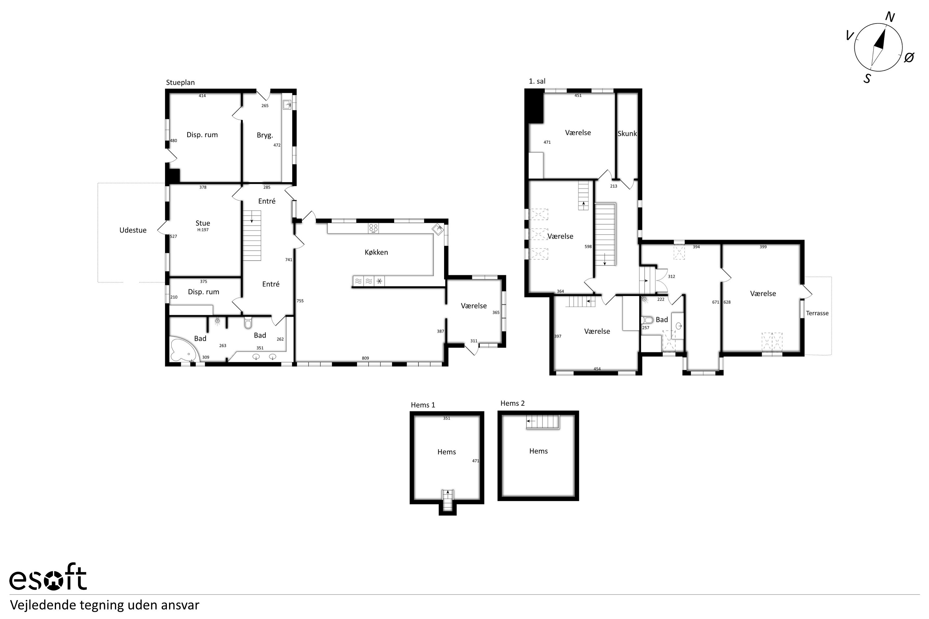 Plantegninger billede af Slotsvej 5, 8860 Ulstrup