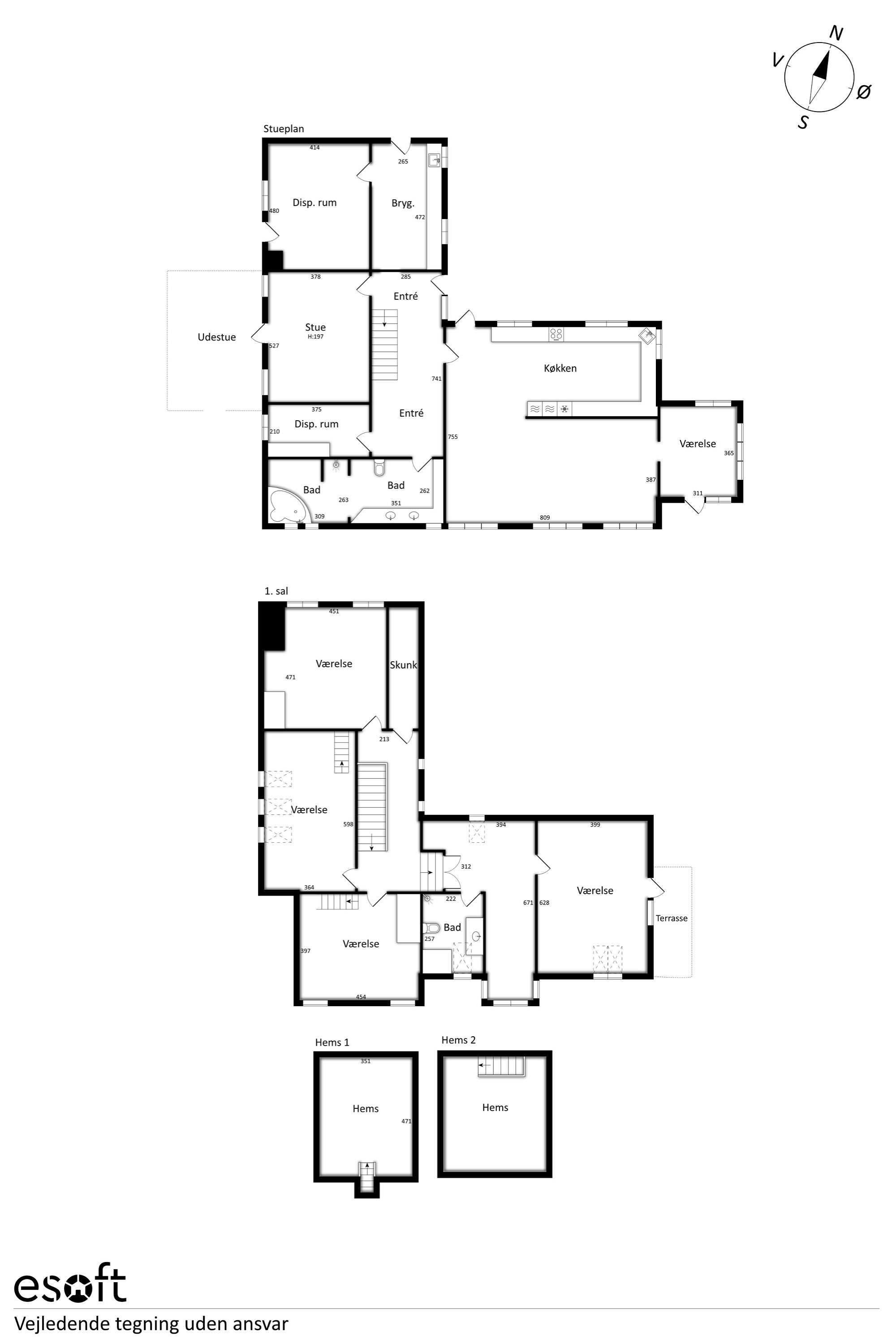 Plantegninger billede af Slotsvej 5, 8860 Ulstrup