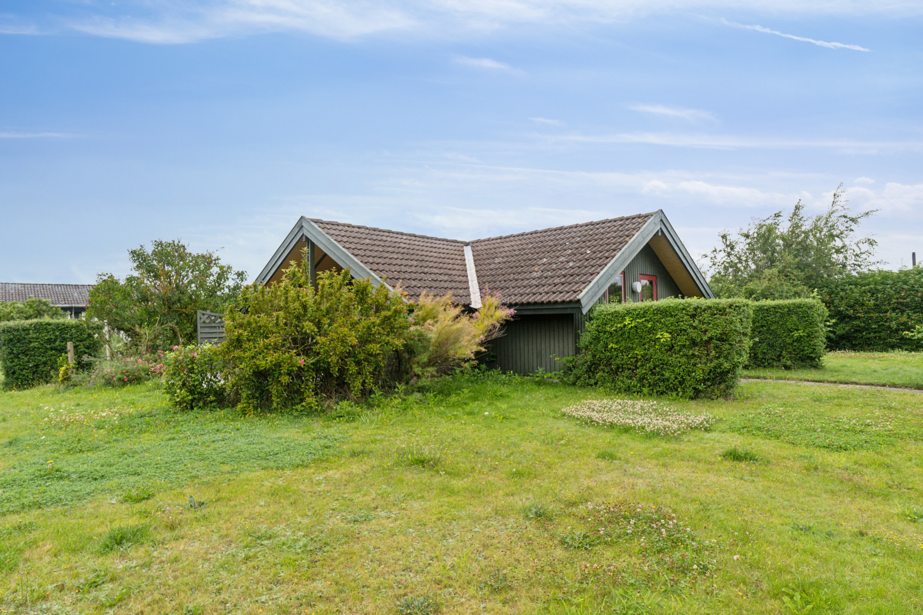 Fremhævet set fra haven billede i fuldskærmstilstand. Billede af Mimersvej 18, Drøsselbjerg, 4200 Slagelse