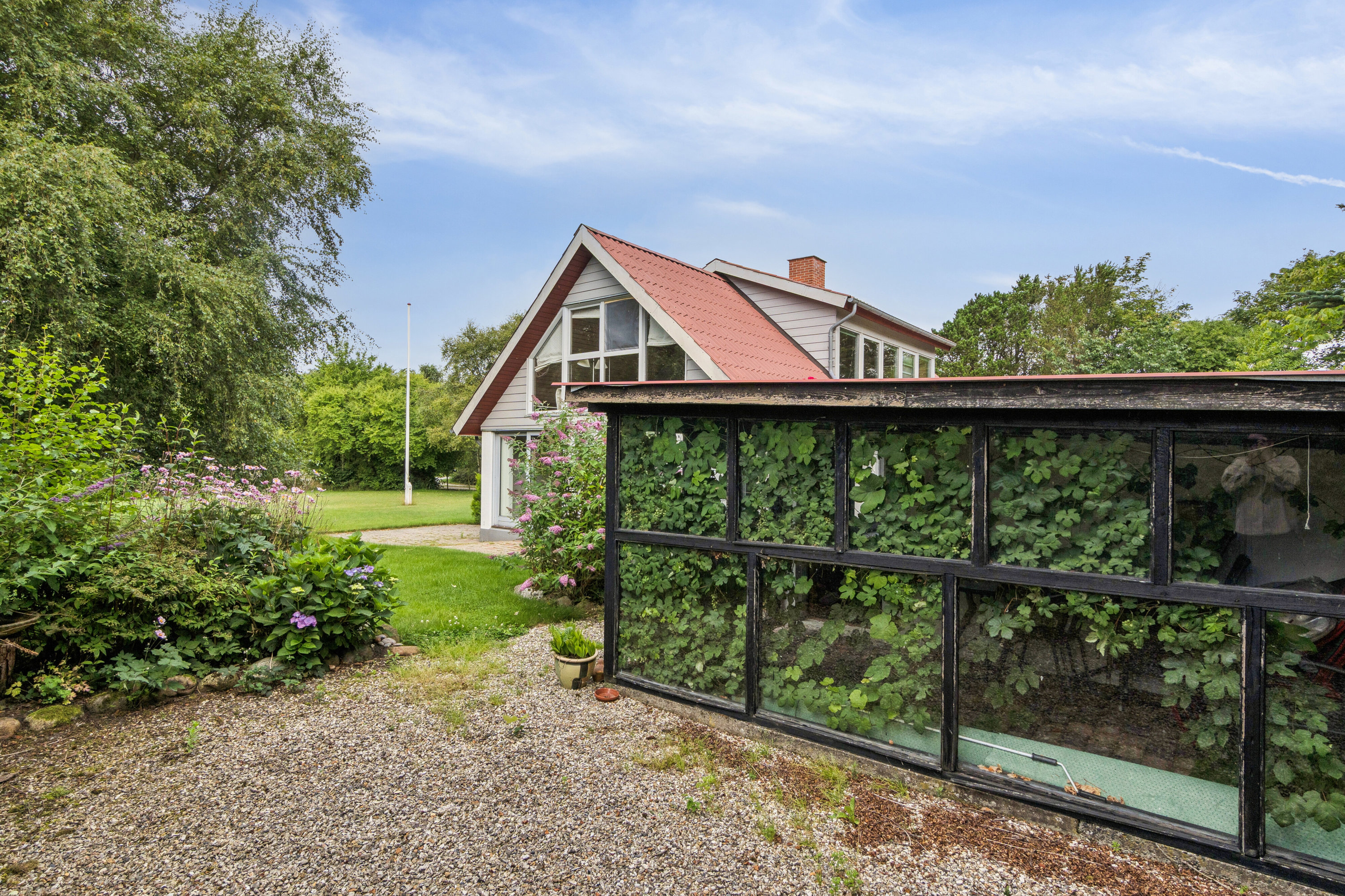 Fremhævet set fra haven billede i fuldskærmstilstand. Billede af Tømmerbyvej 85, Tømmerby, 7741 Frøstrup