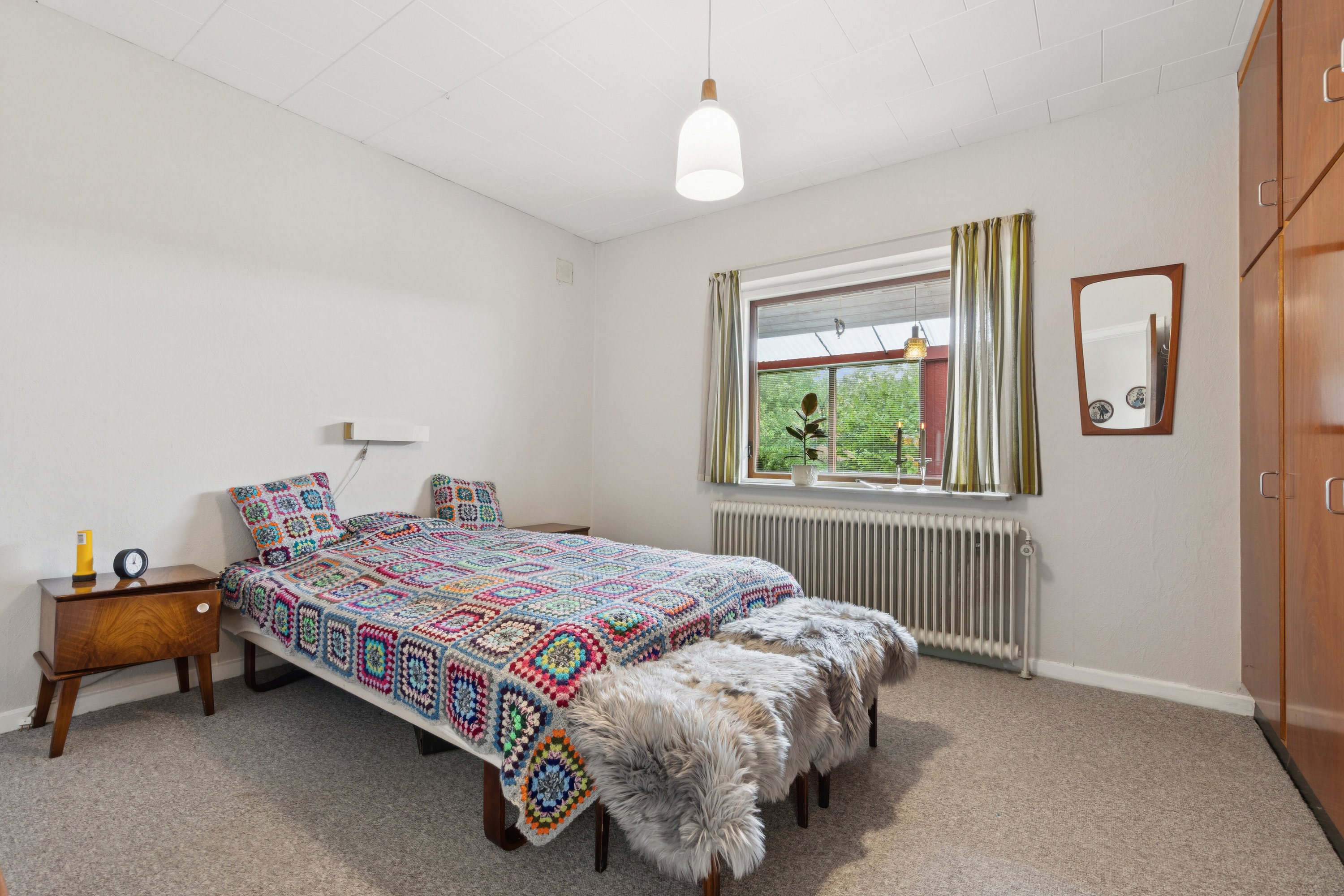 Fremhævet soveværelse billede i fuldskærmstilstand. Billede af Trombakken 4, 7752 Snedsted