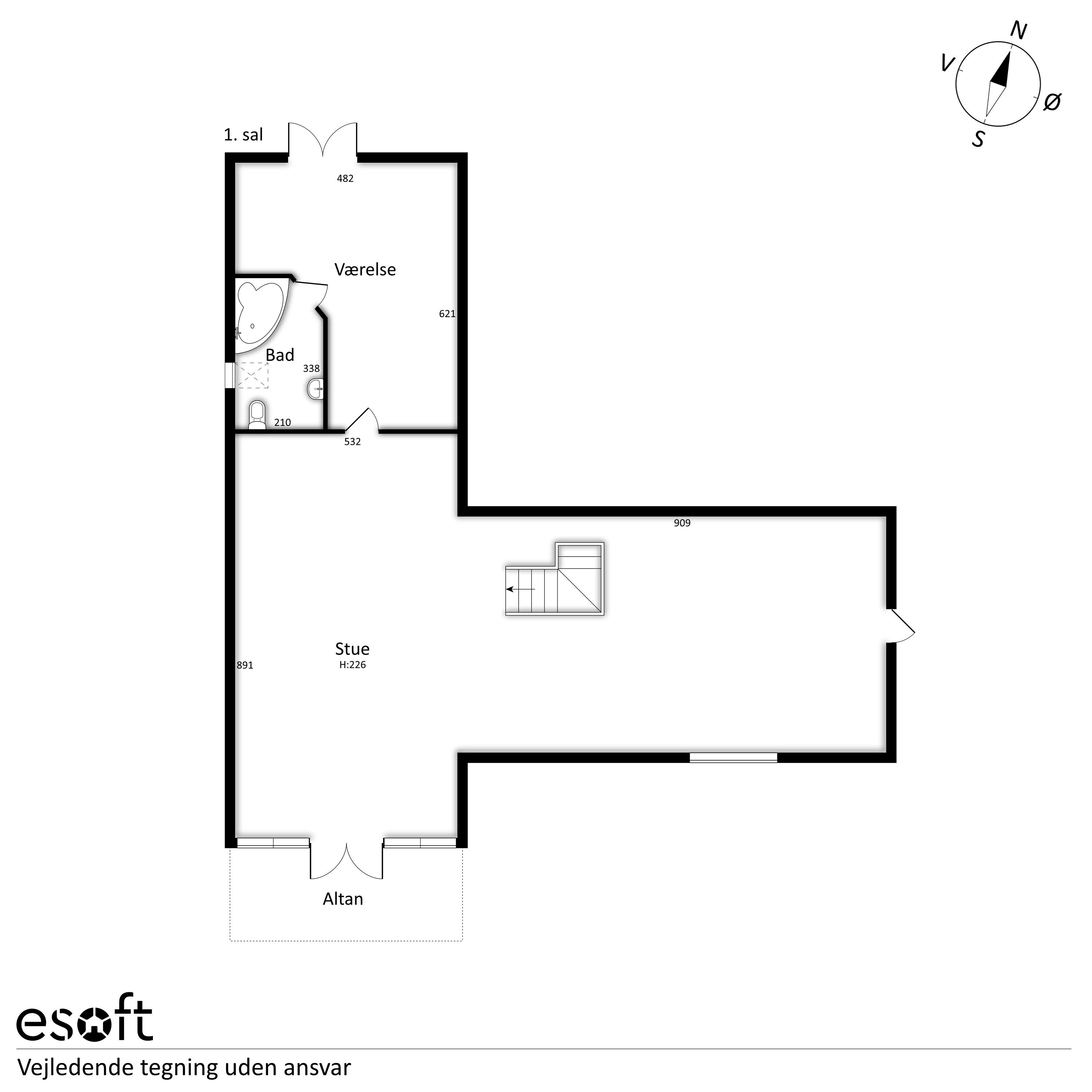 Plantegninger billede af Kirkebakken 12, Sdr Vinge, 8860 Ulstrup