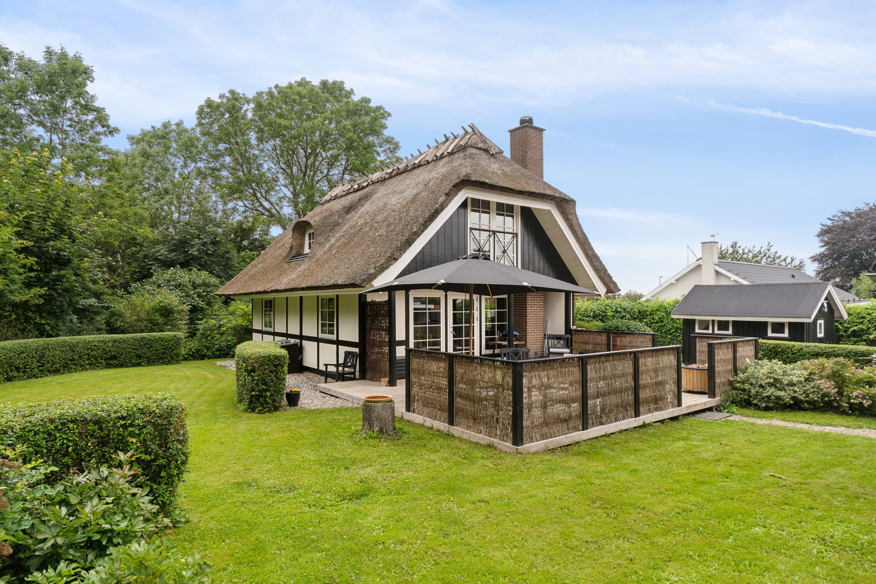 Fremhævet set fra haven billede i fuldskærmstilstand. Billede af Krænkerupvej 46A, Havrebjerg, 4200 Slagelse