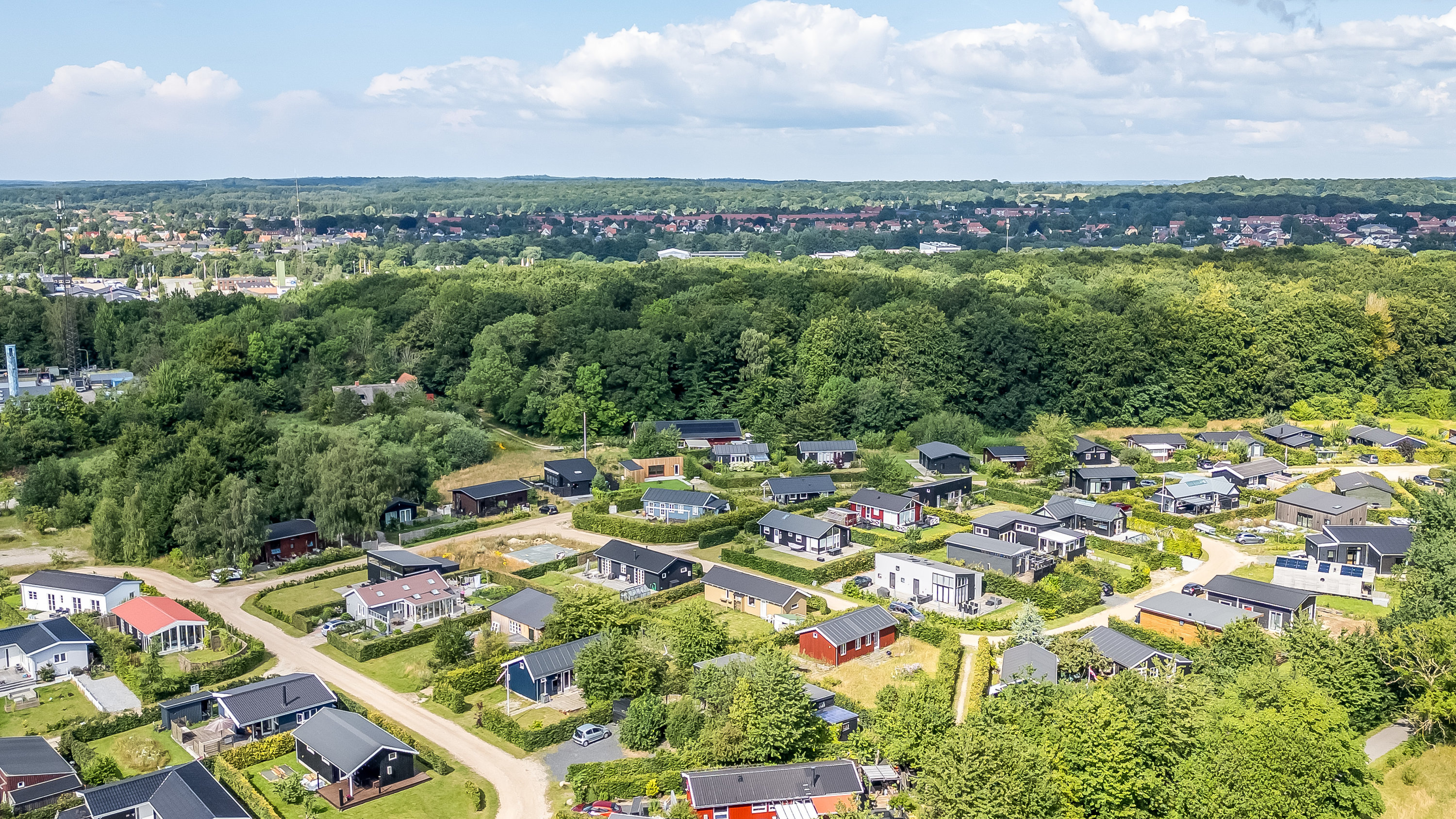 Fremhævet luftfoto billede i fuldskærmstilstand. Billede af Tirsdagsengen 30, 3400 Hillerød