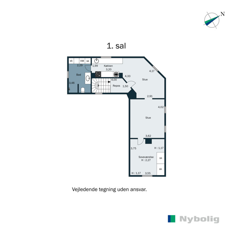 Plantegninger billede af Vestergade 41, 6230 Rødekro