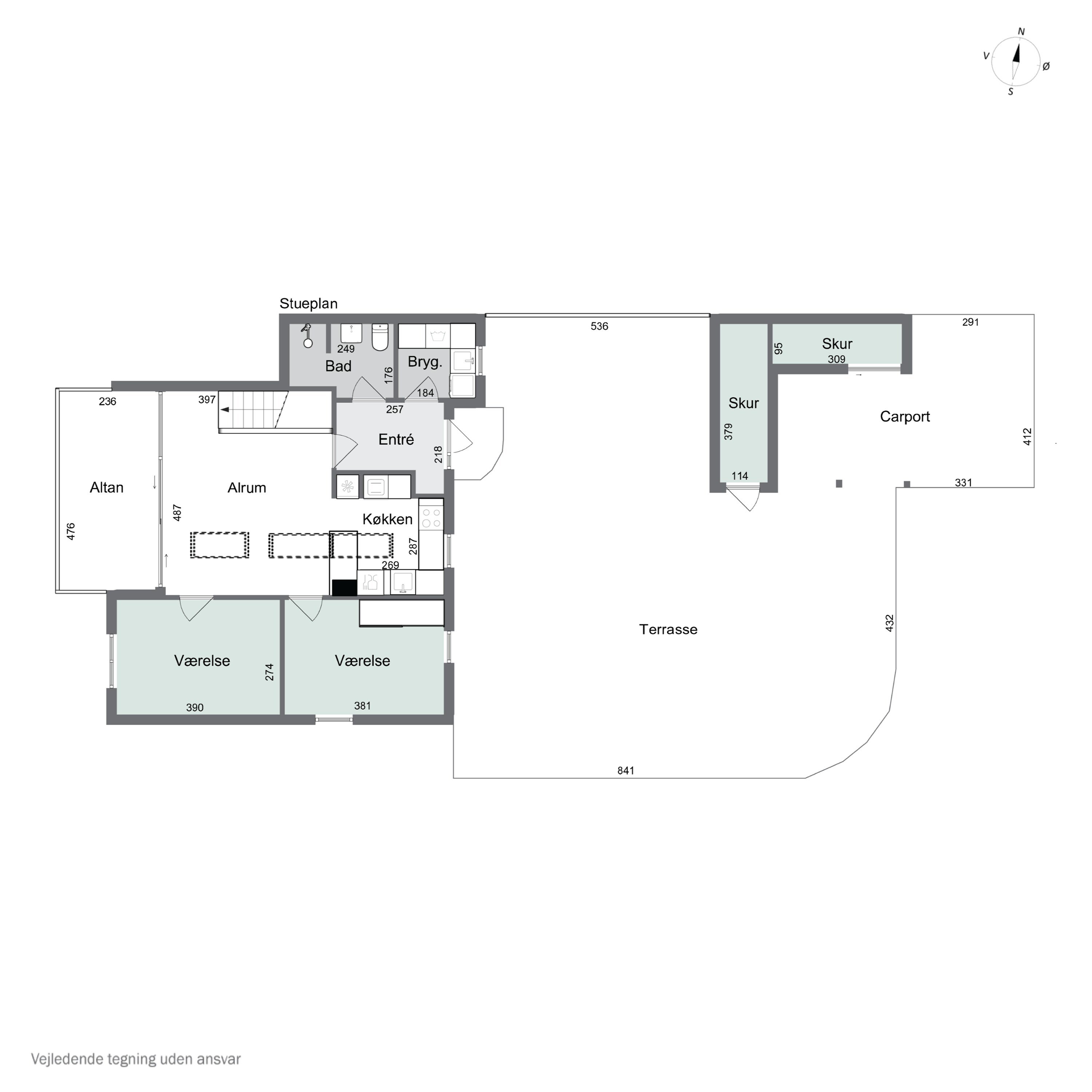 Plantegninger billede af Borrekrattet 1A, 2800 Kongens Lyngby
