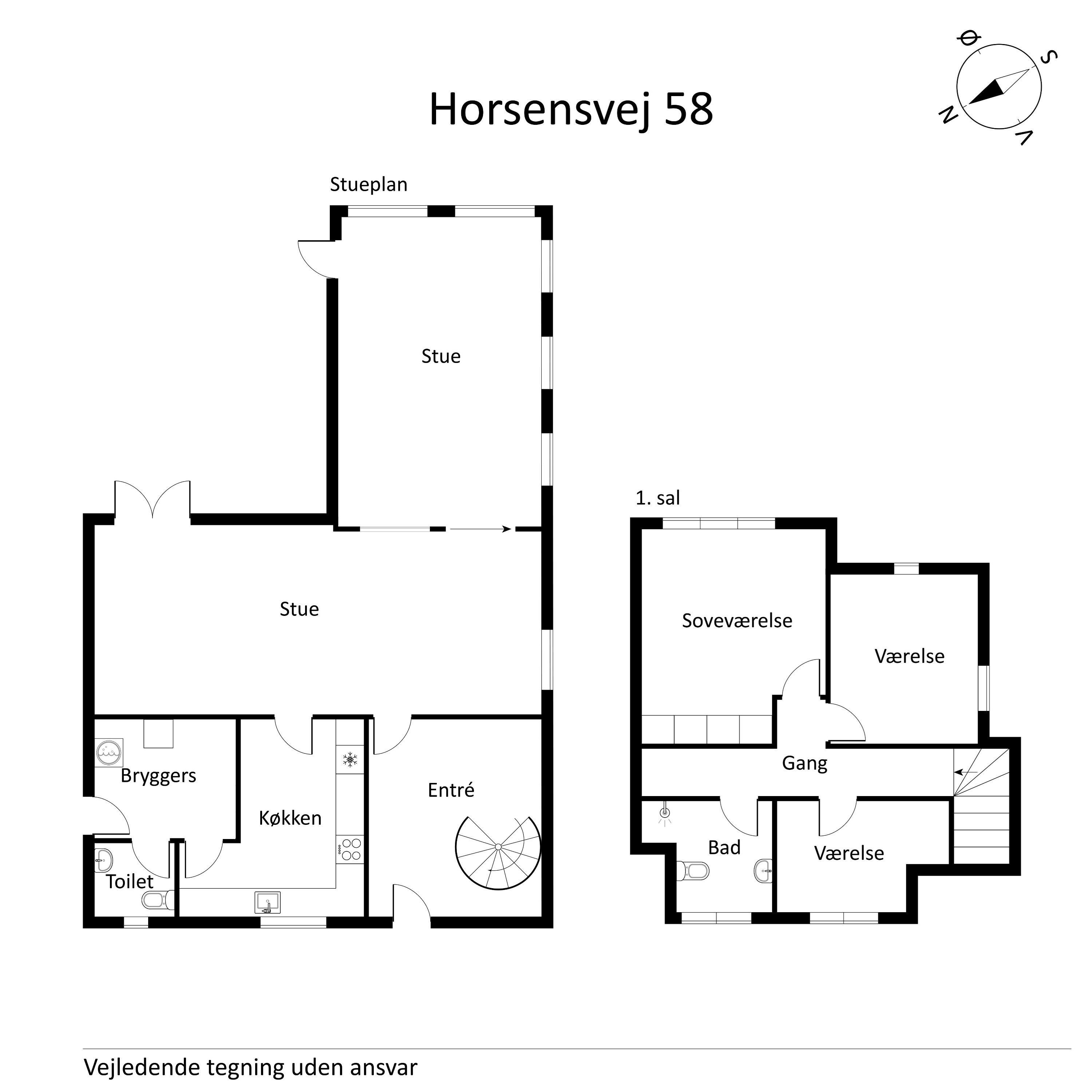 Plantegninger billede af Horsensvej 58, Tebstrup, 8660 Skanderborg