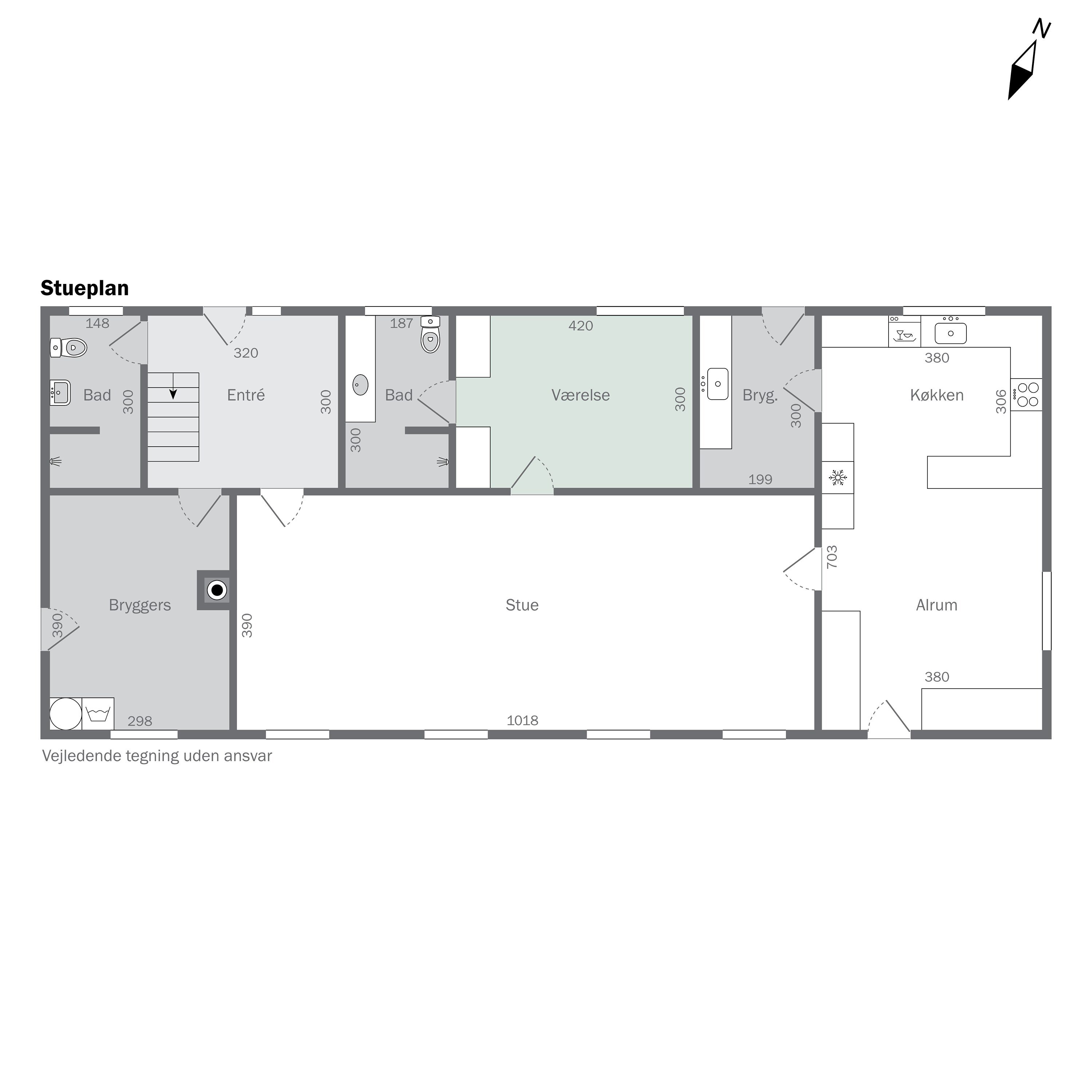 Plantegninger billede af Puggevej 1, Rø, 3760 Gudhjem