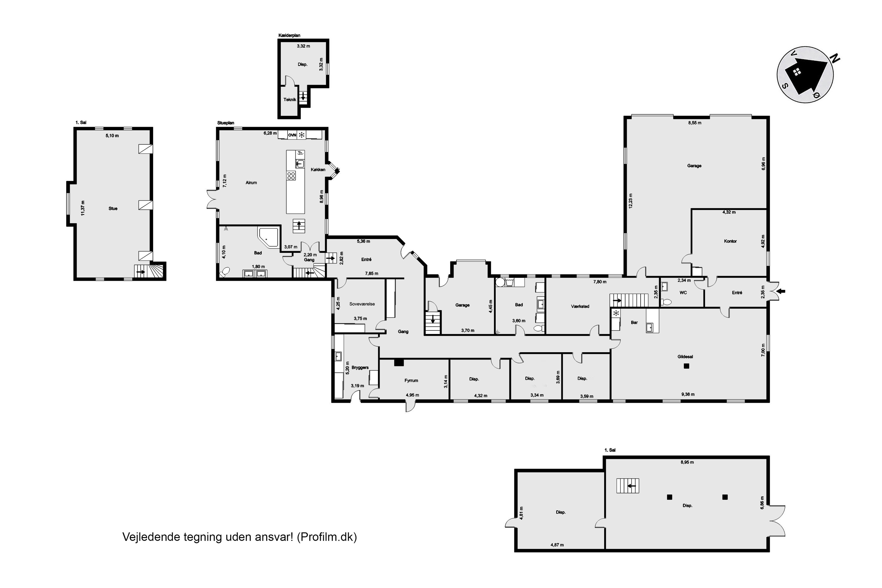 Plantegninger billede af Vardevej 125, 6933 Kibæk