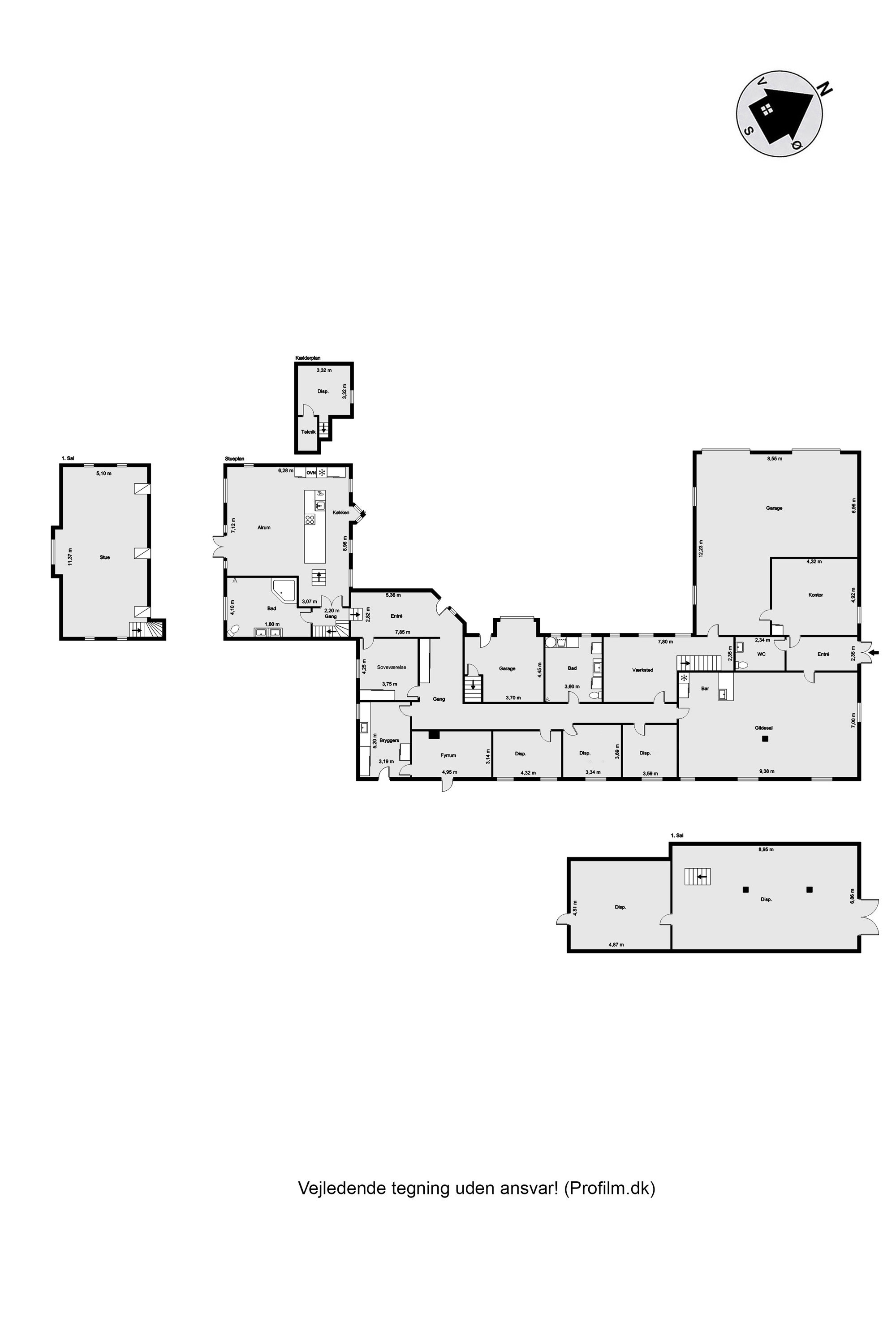 Plantegninger billede af Vardevej 125, 6933 Kibæk