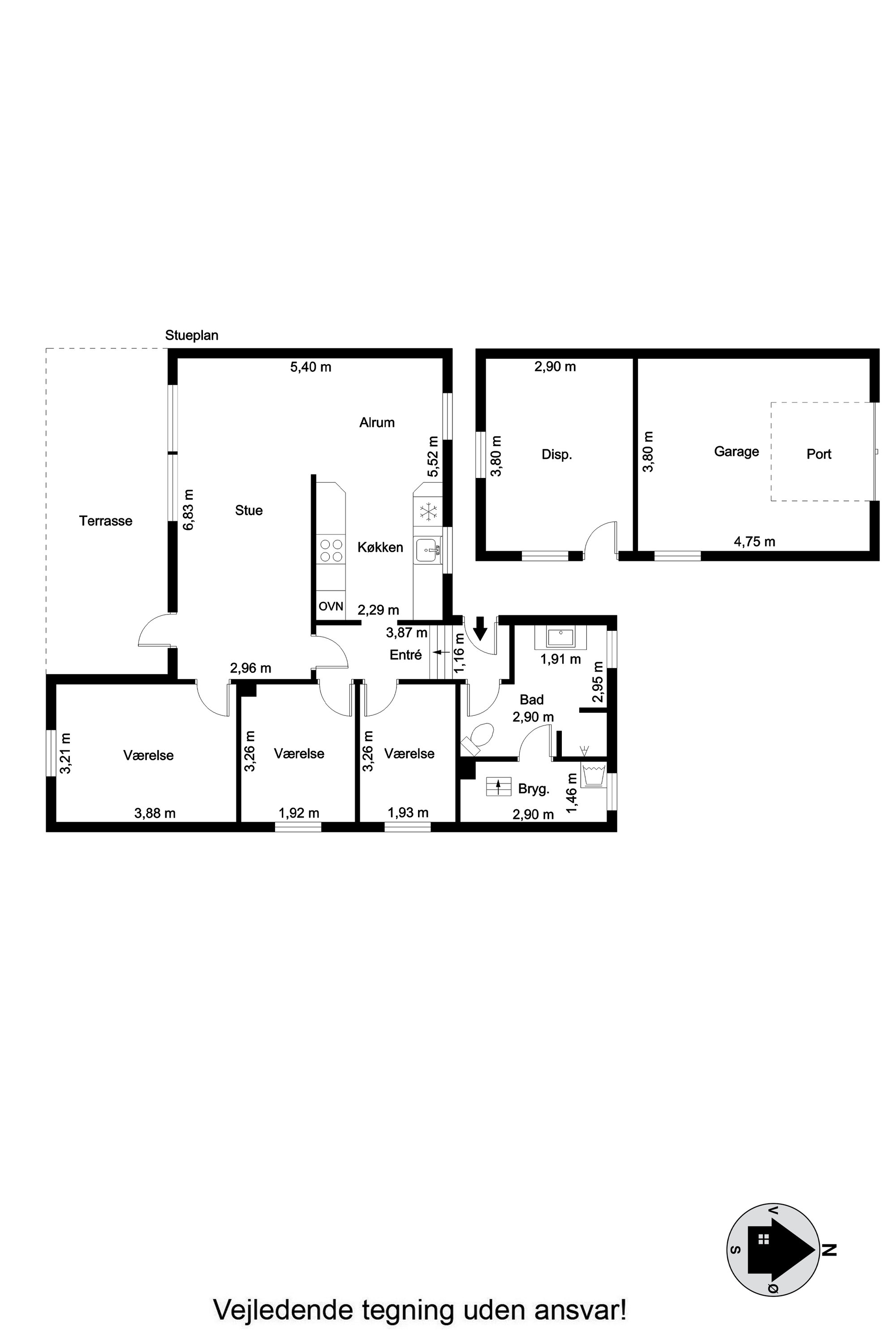 Plantegninger billede af Rønnevej 2, 9620 Aalestrup