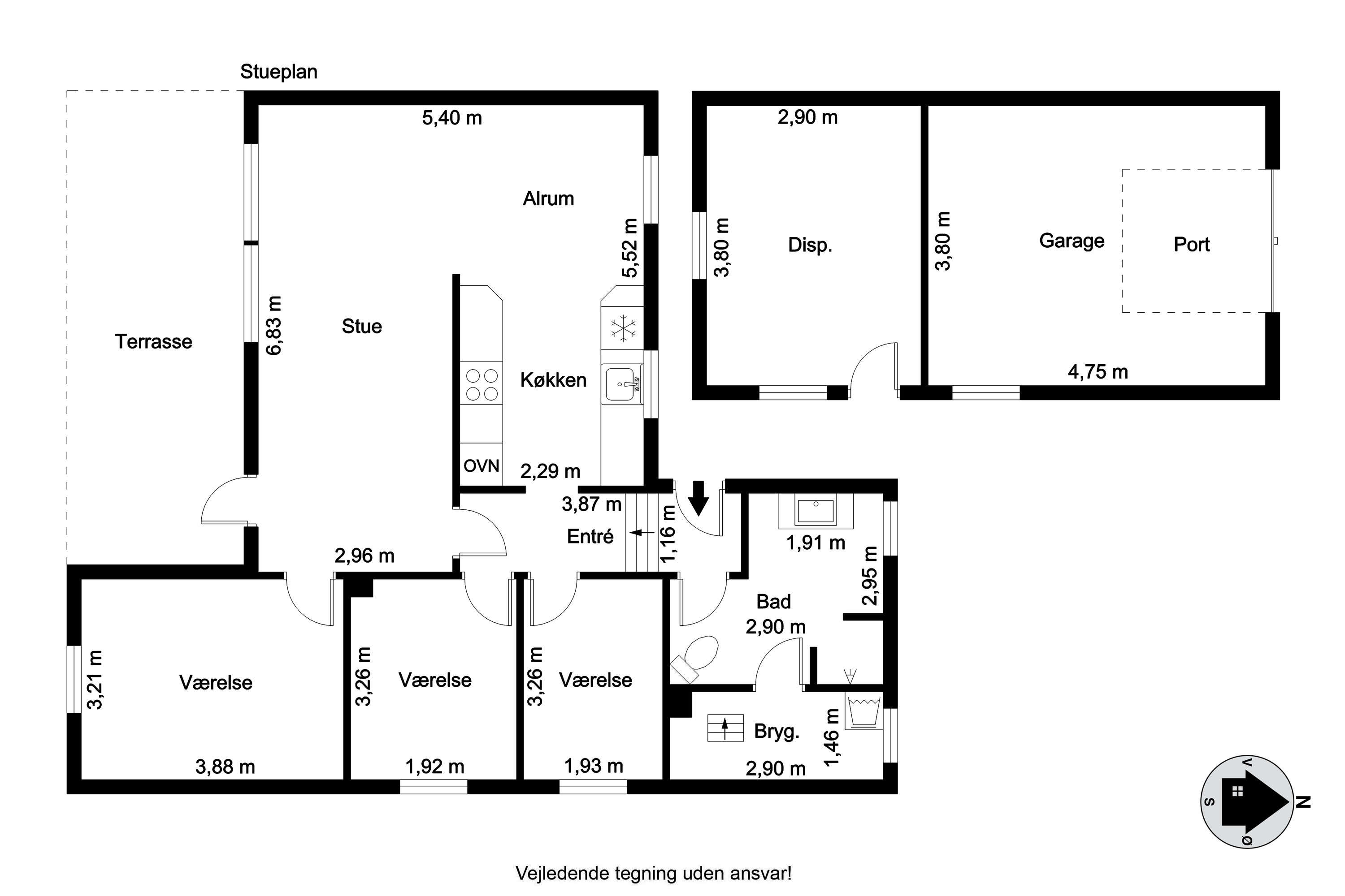 Plantegninger billede af Rønnevej 2, 9620 Aalestrup