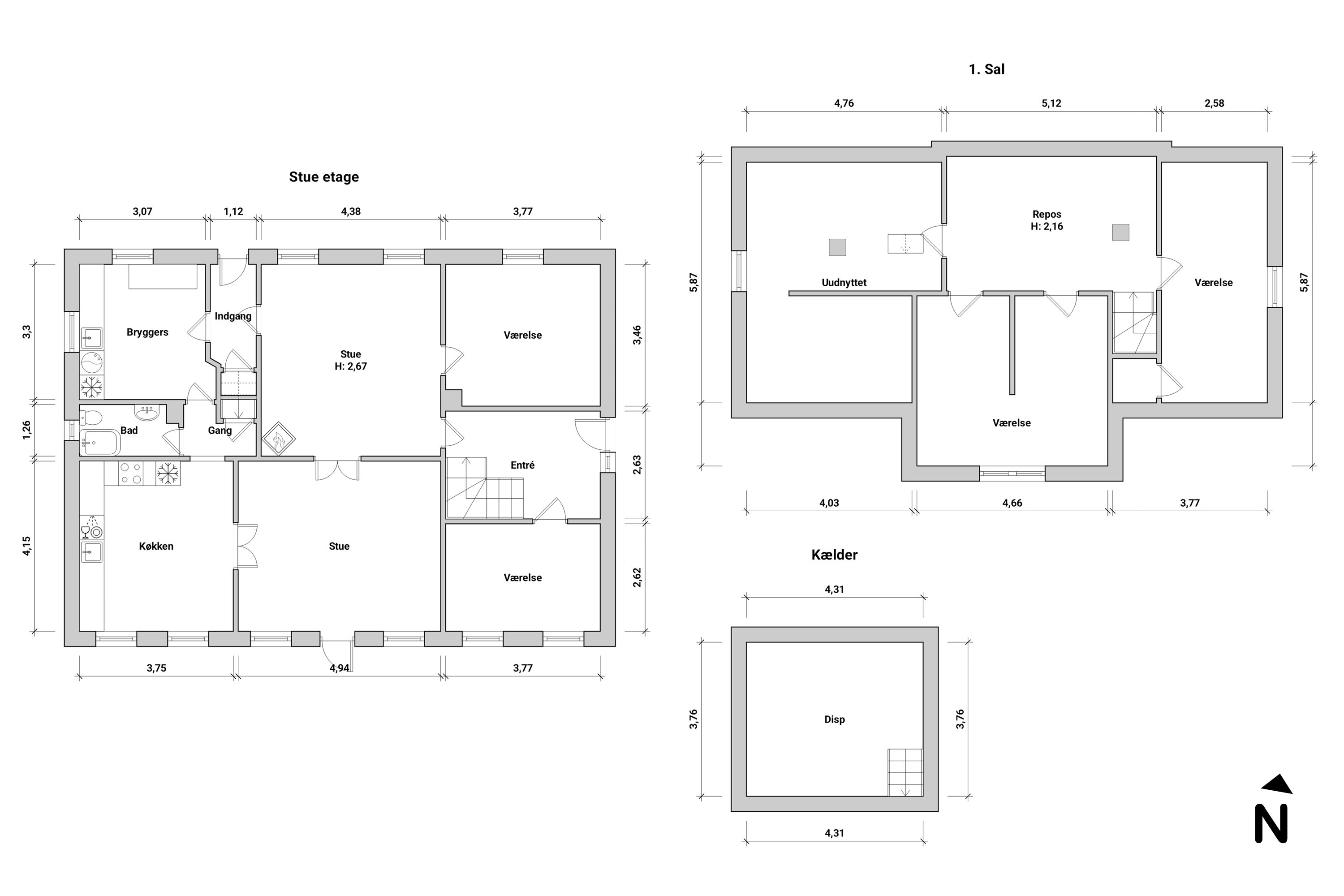 Plantegninger billede af Skolestrædet 1, Ønslev, 4863 Eskilstrup