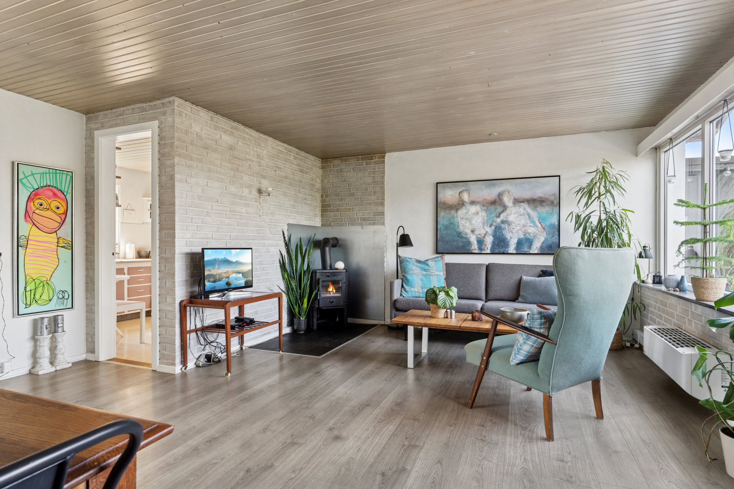 Fremhævet stue billede i fuldskærmstilstand. Billede af Tranevej 7, Ll Kongsmark, 4200 Slagelse