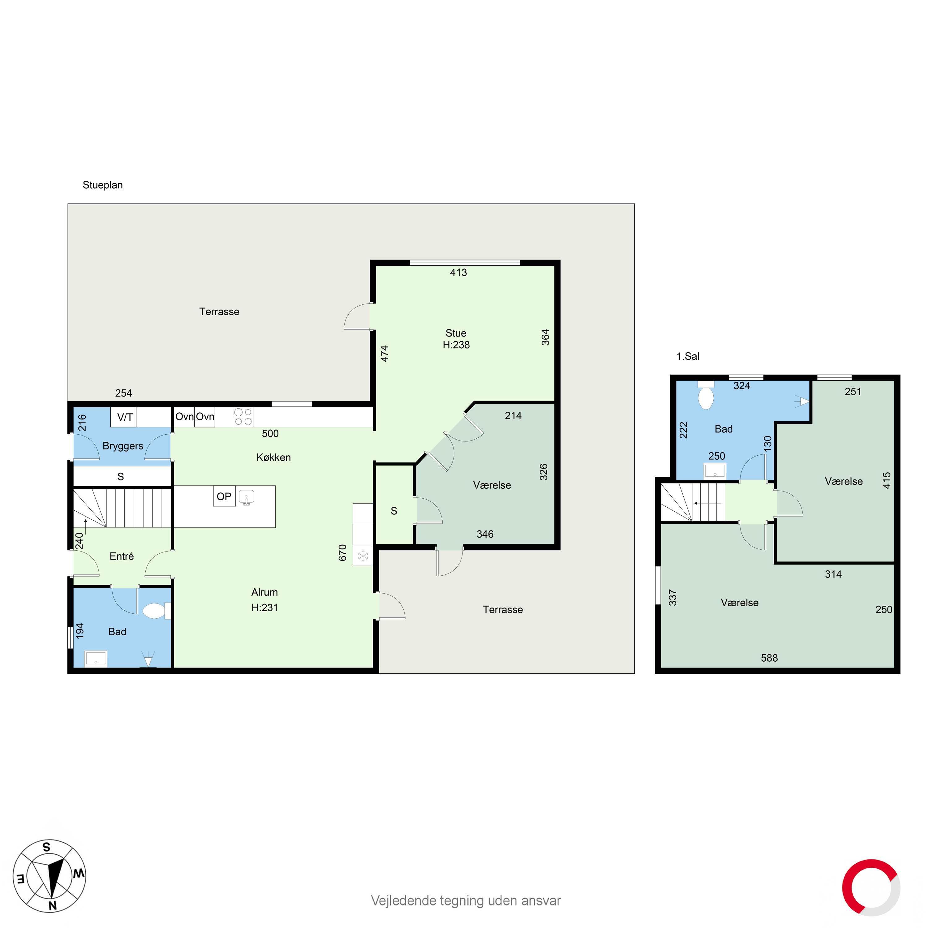 Plantegninger billede af Stillingvej 112, 8471 Sabro