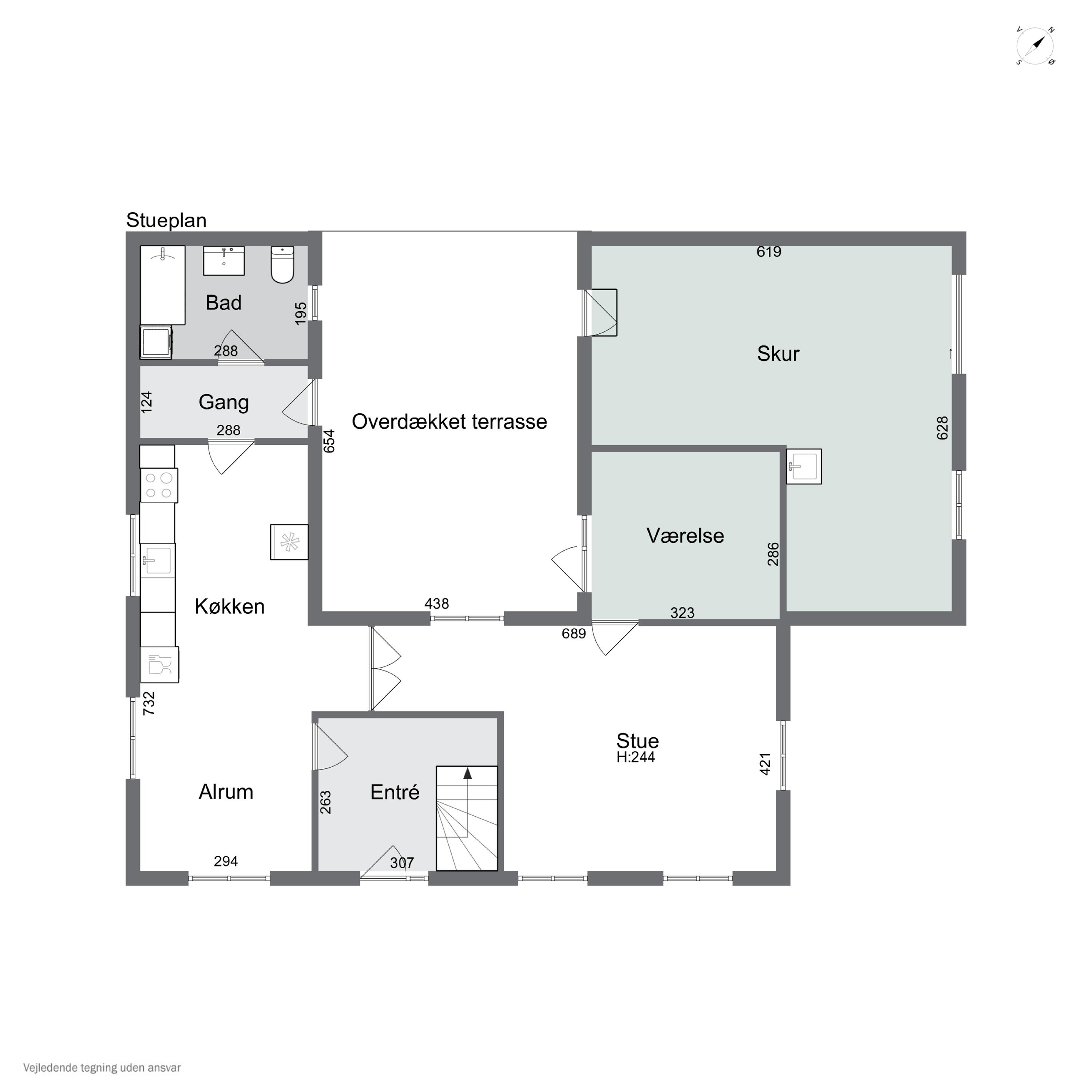Plantegninger billede af Ågerupvej 15, 4400 Kalundborg
