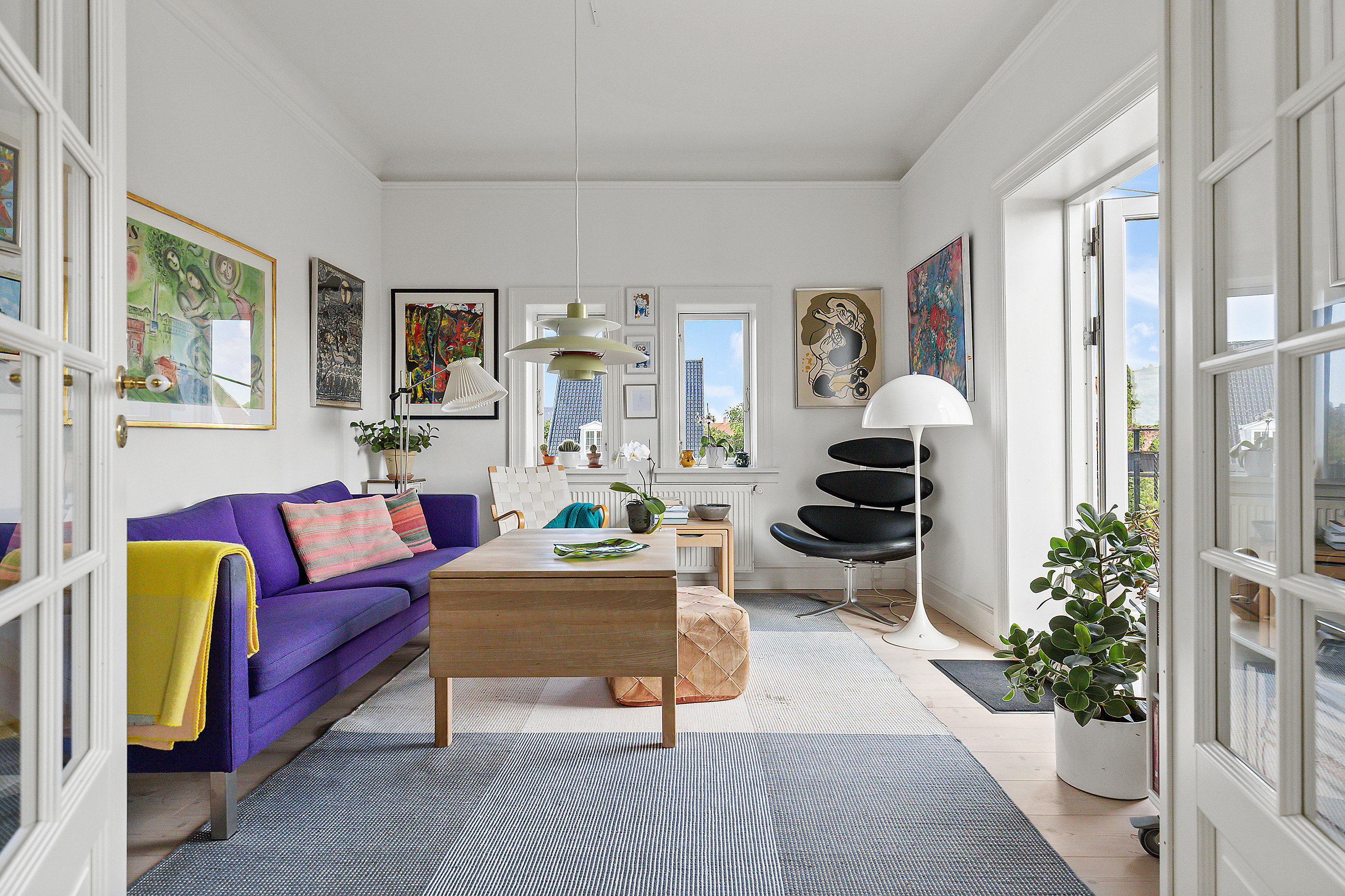 Fremhævet stue billede i fuldskærmstilstand. Billede af Mantziusvej 12B, 2900 Hellerup