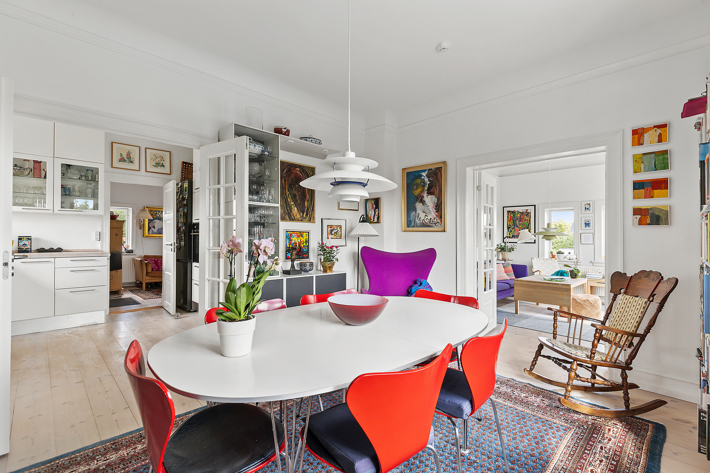 Fremhævet spisestue billede i fuldskærmstilstand. Billede af Mantziusvej 12B, 2900 Hellerup