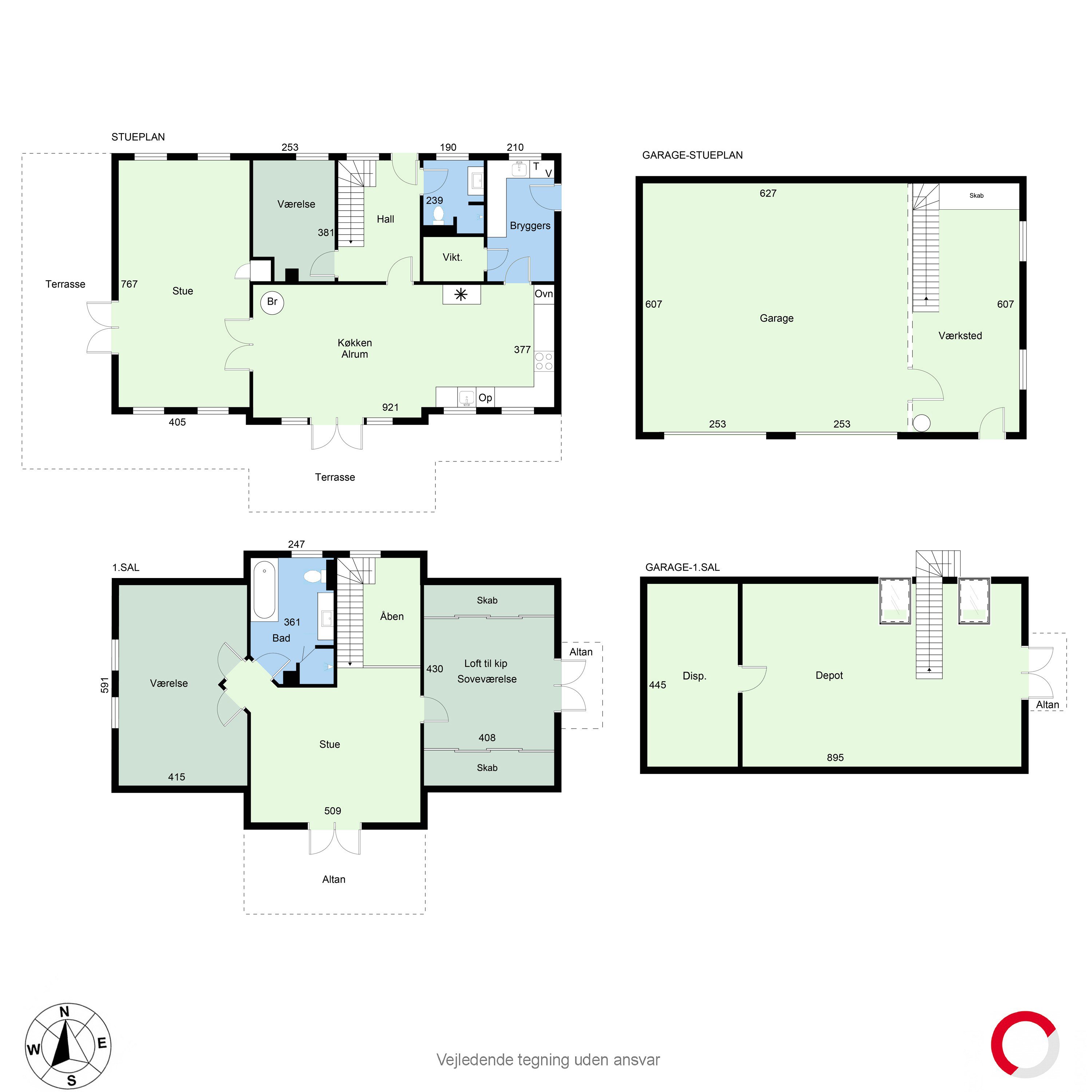 Plantegninger billede af Møllebakken 46R, Lading, 8471 Sabro