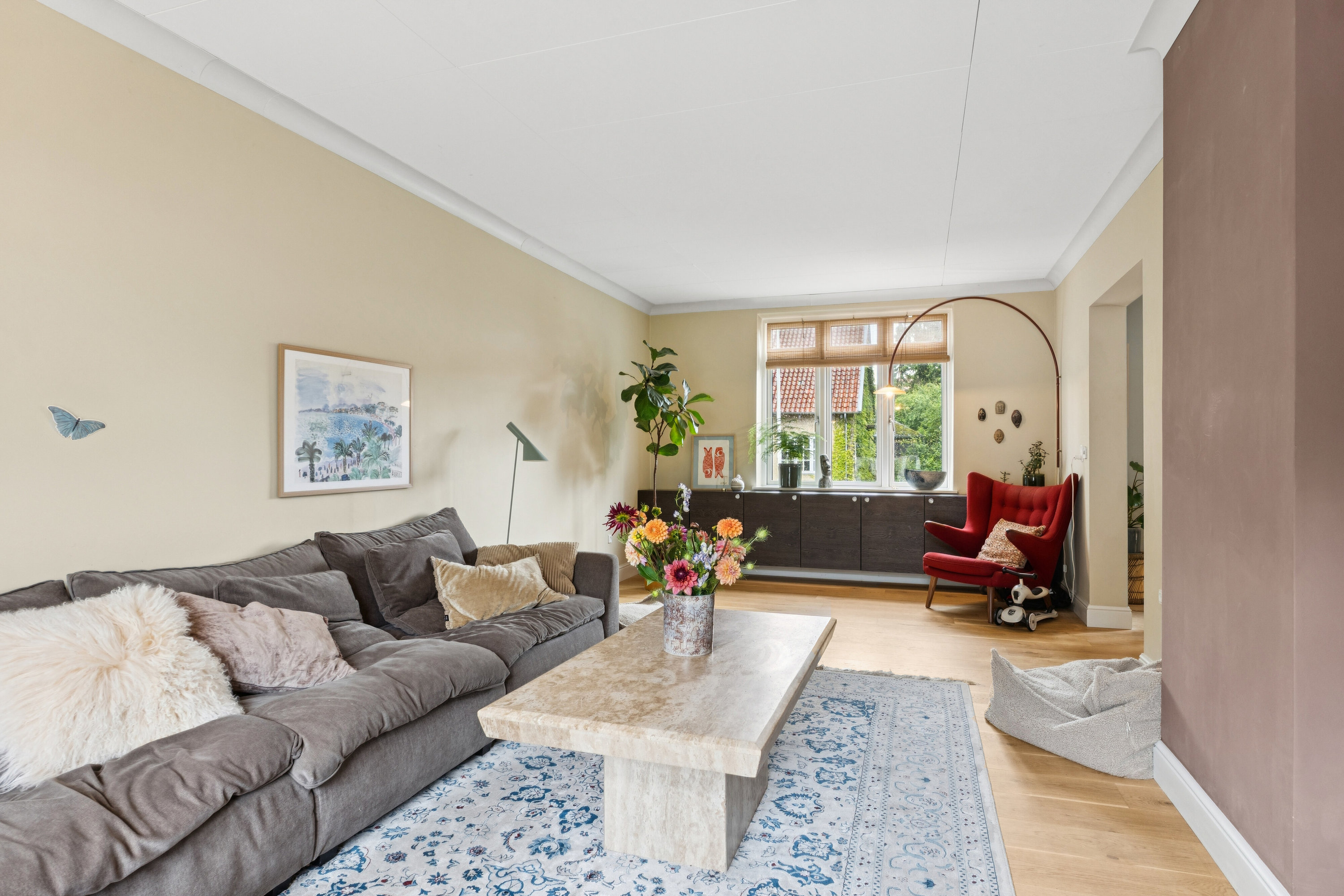 Fremhævet stue billede i fuldskærmstilstand. Billede af Enghavevej 5, 7430 Ikast