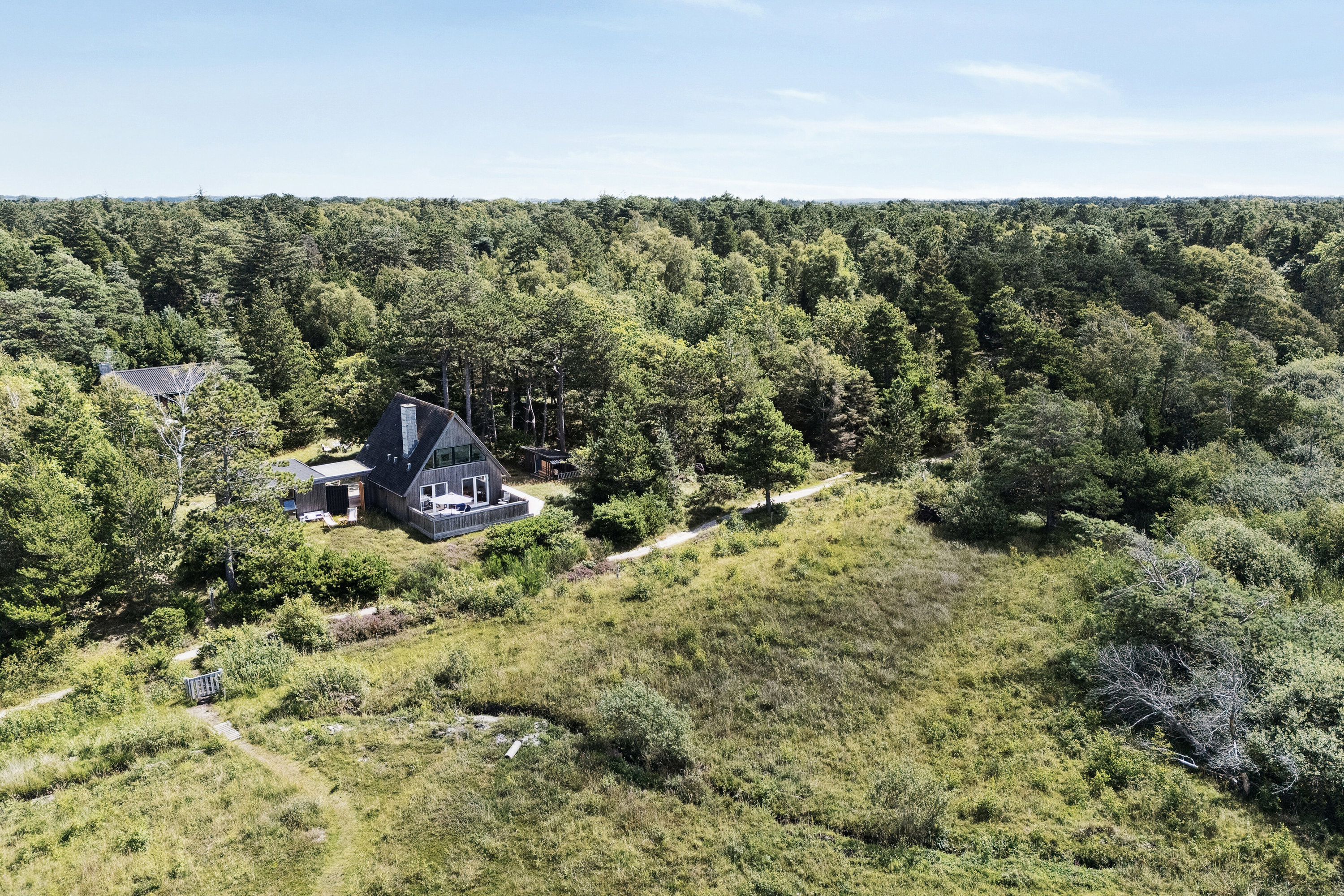 Miniaturebillede 1: luftfoto. Billede af Lysholmparken 53, Gudmindrup Lyng, 4573 Højby