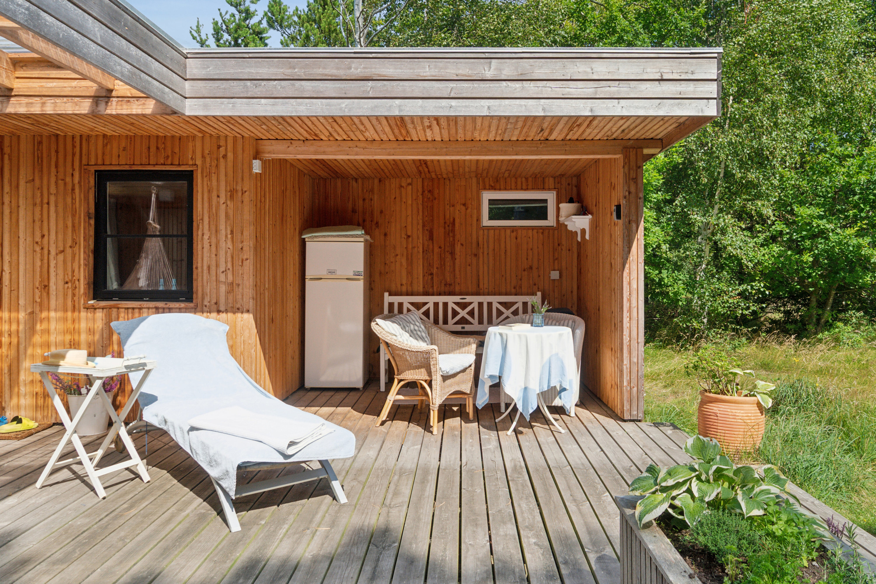 Fremhævet overdækket terrasse billede i fuldskærmstilstand. Billede af Lysholmparken 53, Gudmindrup Lyng, 4573 Højby