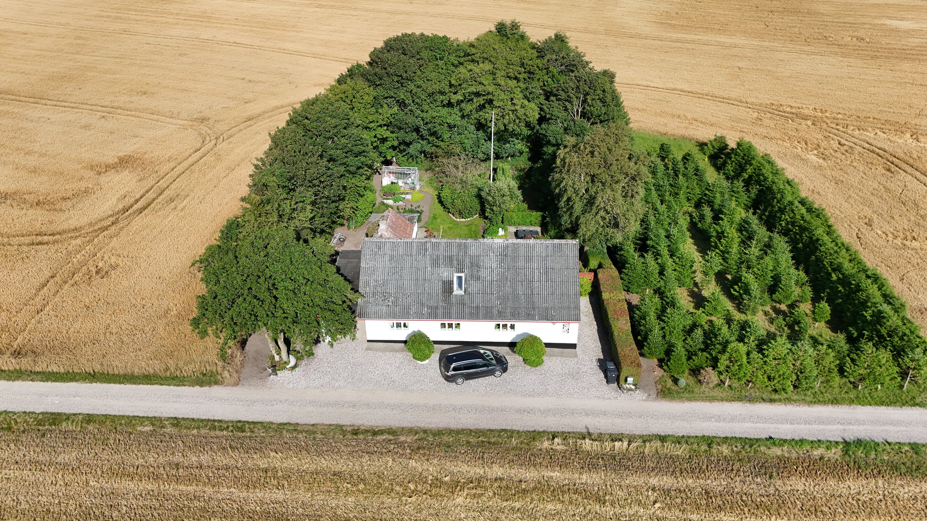 Fremhævet luftfoto billede i fuldskærmstilstand. Billede af Runevej 6, Ll Rørbæk, 9500 Hobro