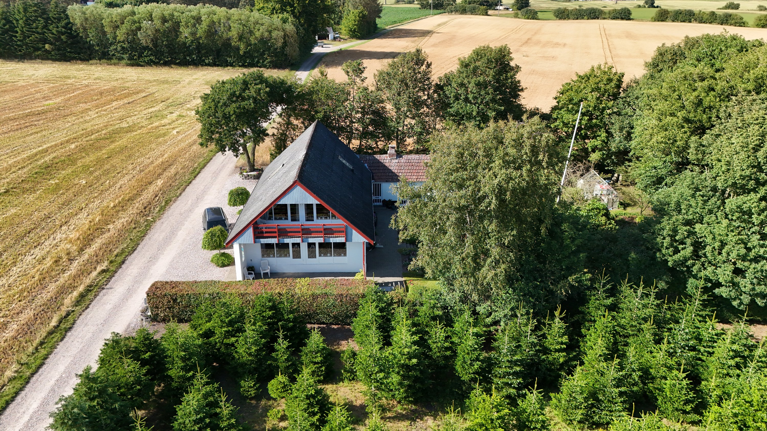 Fremhævet luftfoto billede i fuldskærmstilstand. Billede af Runevej 6, Ll Rørbæk, 9500 Hobro