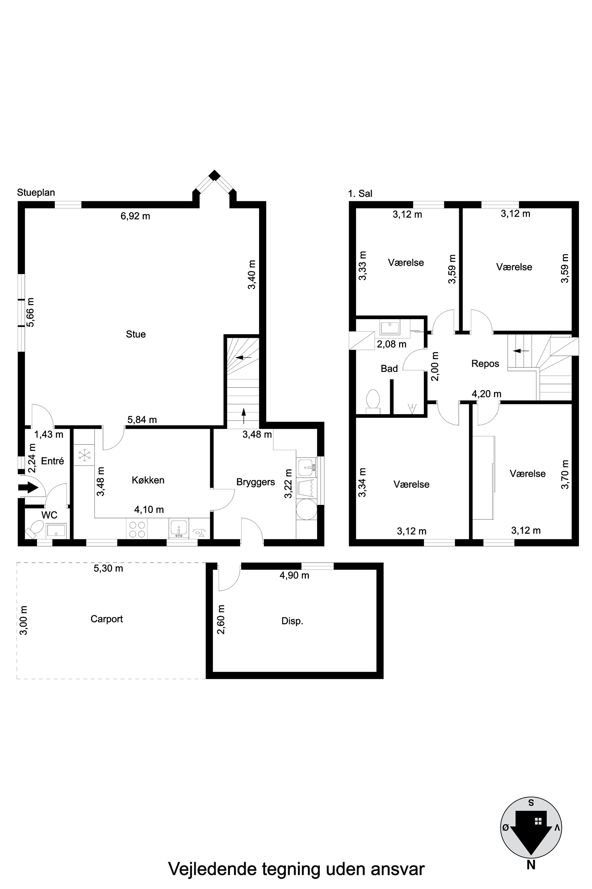 Plantegninger billede af Rolighedsvej 5, 9600 Aars